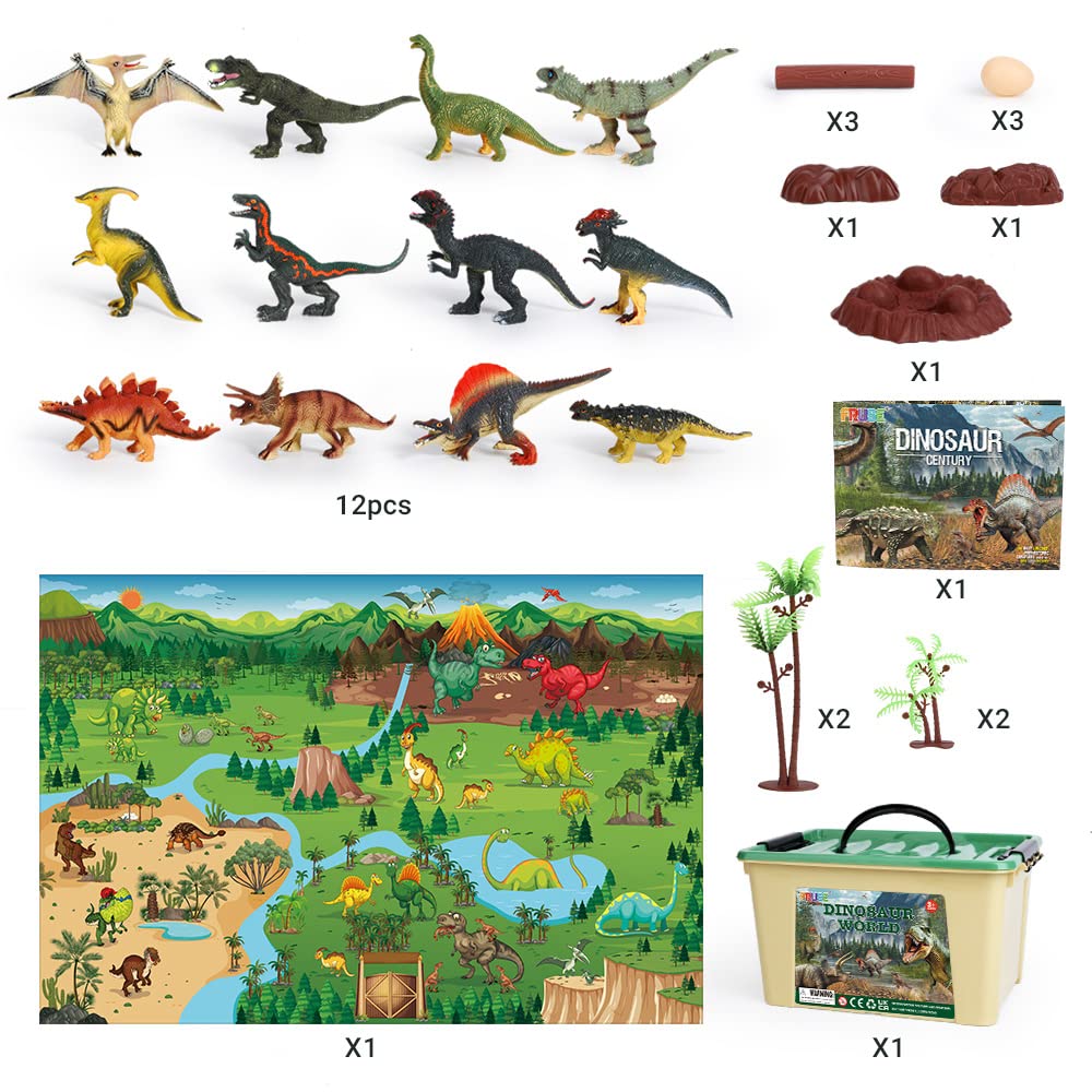 Foto 7 pulgar | Figuras De Juguete Con Forma De Dinosaurio Fruse Jurassic, 12 Unidades, Con Tapete De Juego - Venta Internacional.