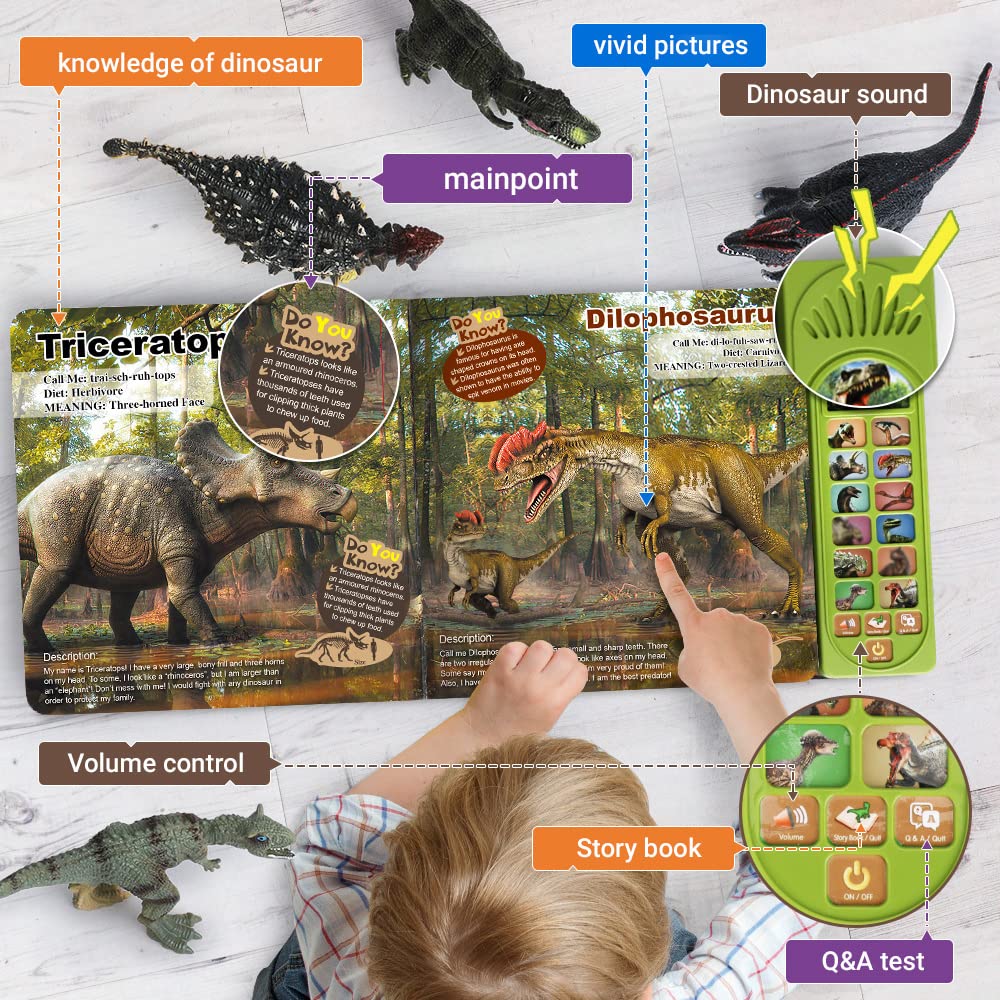 Foto 3 pulgar | 12 Figuras De Dinosaur Toys Fruse Con Libro Electrónico De Dinosaurios, De 3 A 5 Años - Venta Internacional.