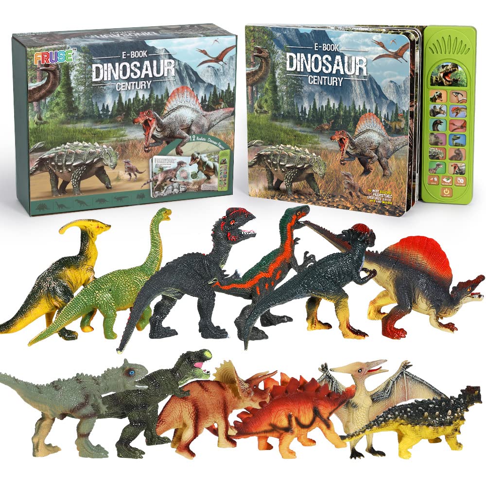 Foto 8 pulgar | 12 Figuras De Dinosaur Toys Fruse Con Libro Electrónico De Dinosaurios, De 3 A 5 Años - Venta Internacional.