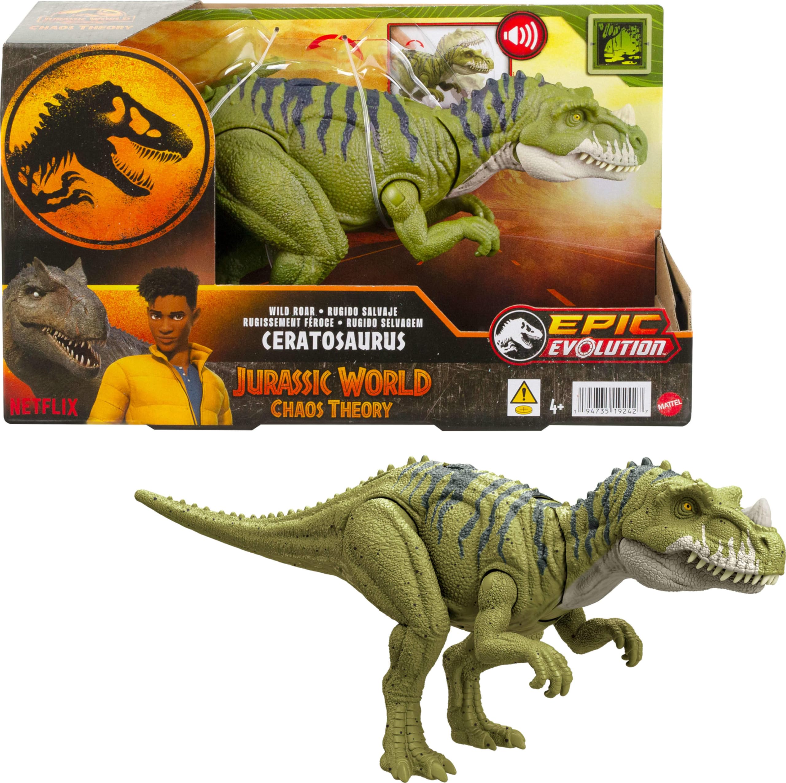 Figura De Dinosaurio Jurassic World Wild Roar Ceratosaurus Toy - Venta Internacional.