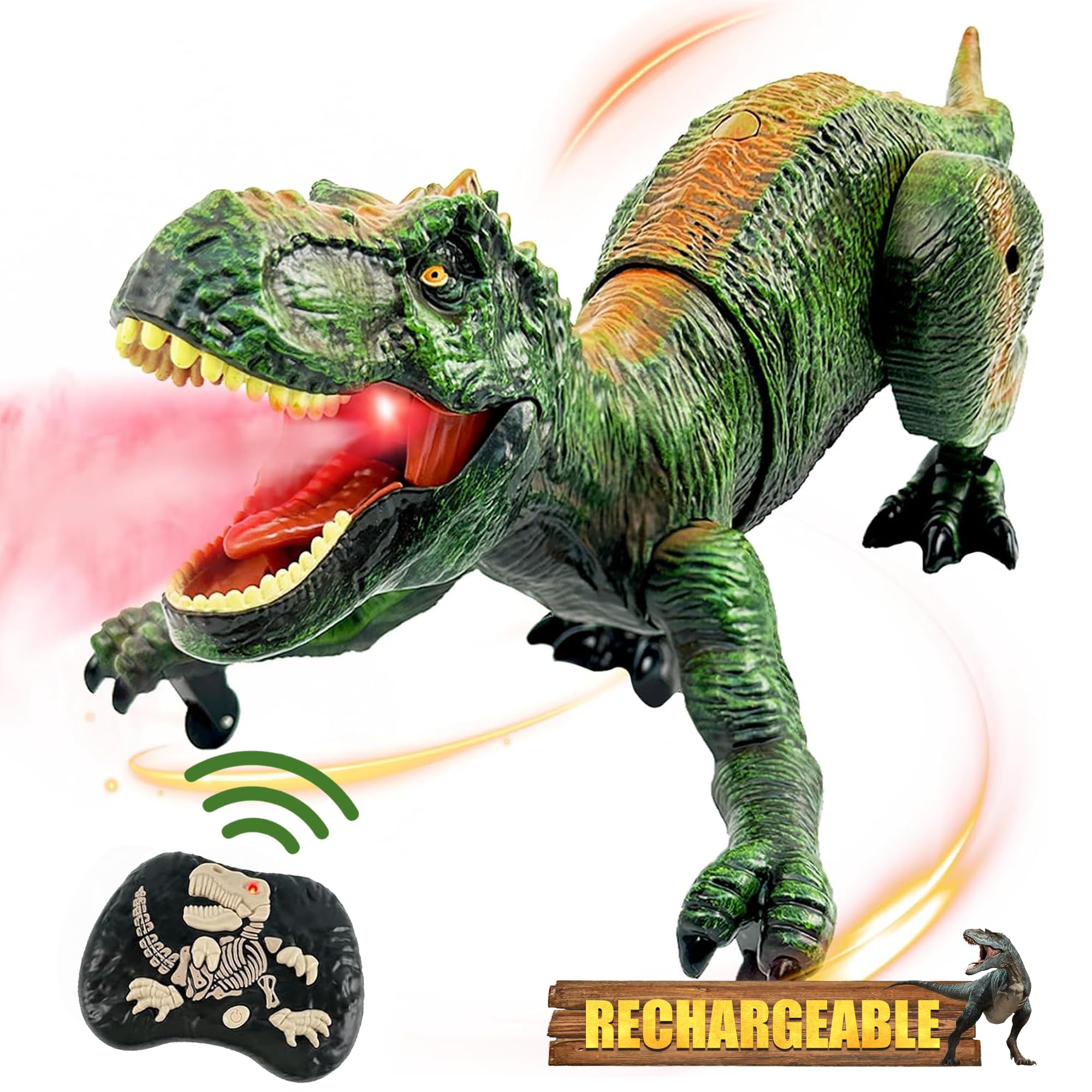 Foto 2 pulgar | Juguete De Dinosaurio Richgv Con Control Remoto Tyrannosaurus Rex De 3 A 7 Años - Venta Internacional.