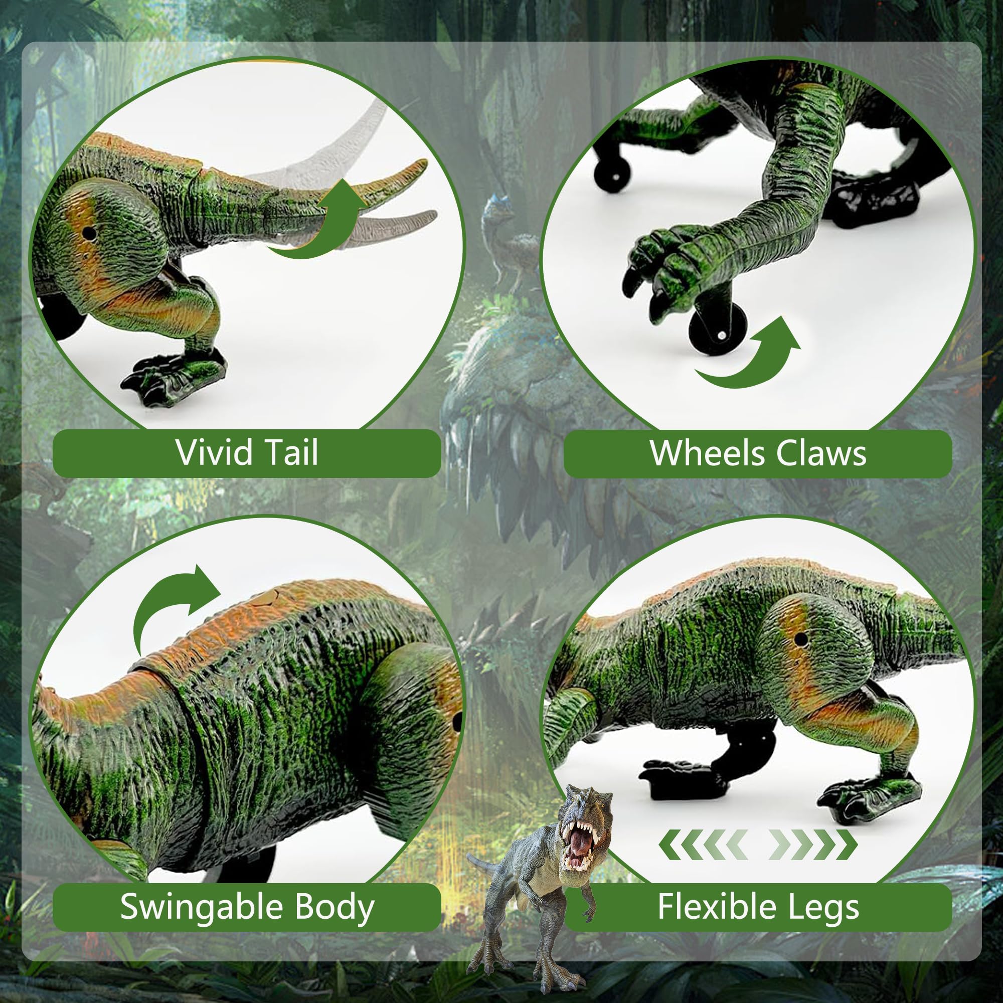 Foto 4 pulgar | Juguete De Dinosaurio Richgv Con Control Remoto Tyrannosaurus Rex De 3 A 7 Años - Venta Internacional.