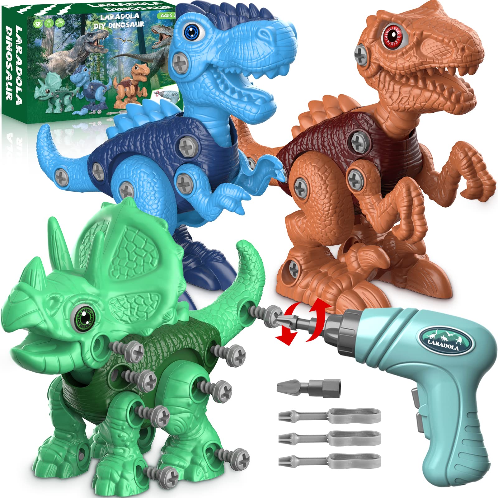 Foto 2 pulgar | Dinosaur Toys Laradola Para Niños De 3 A 8 Años Con Taladro Eléctrico - Venta Internacional.