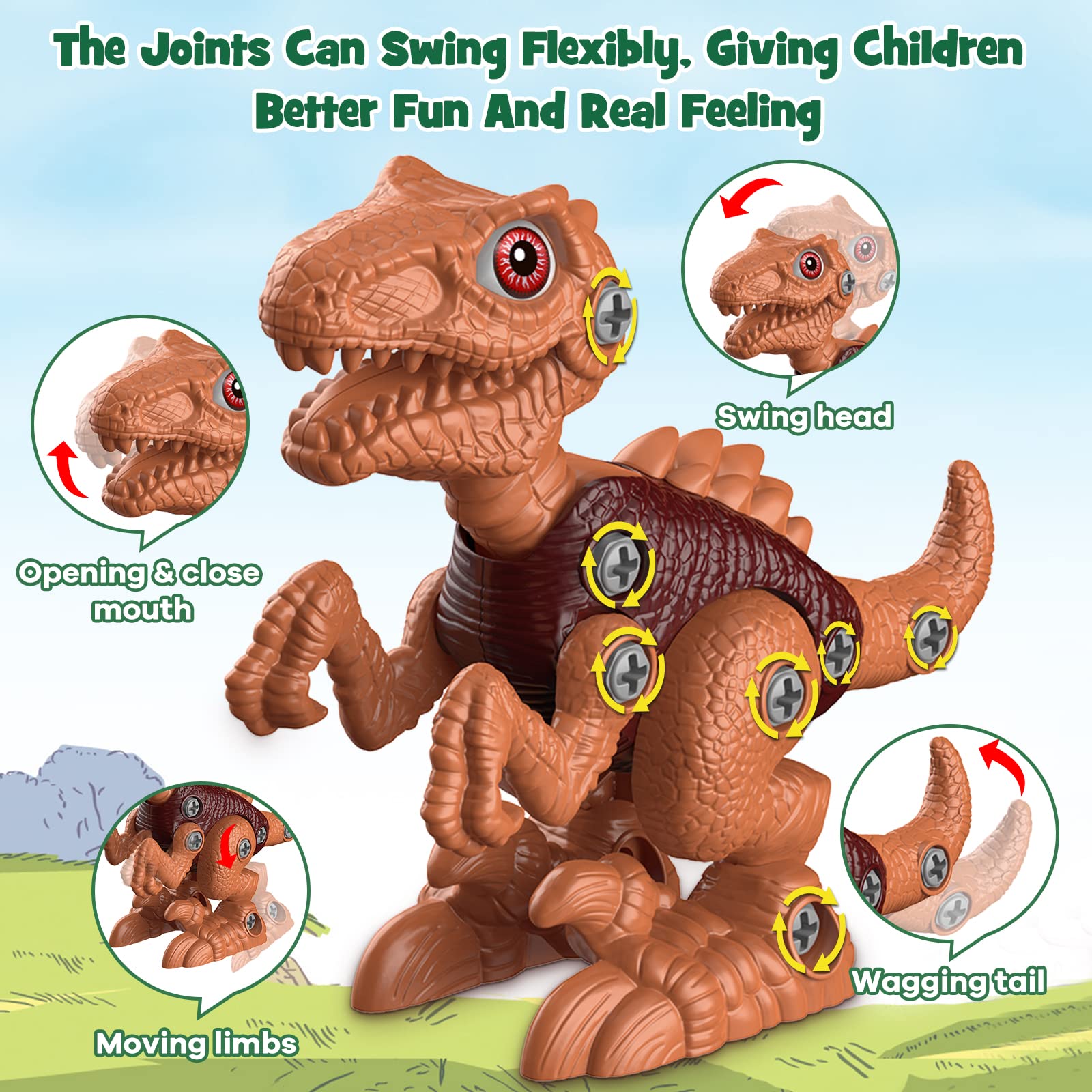 Foto 6 pulgar | Dinosaur Toys Laradola Para Niños De 3 A 8 Años Con Taladro Eléctrico - Venta Internacional.