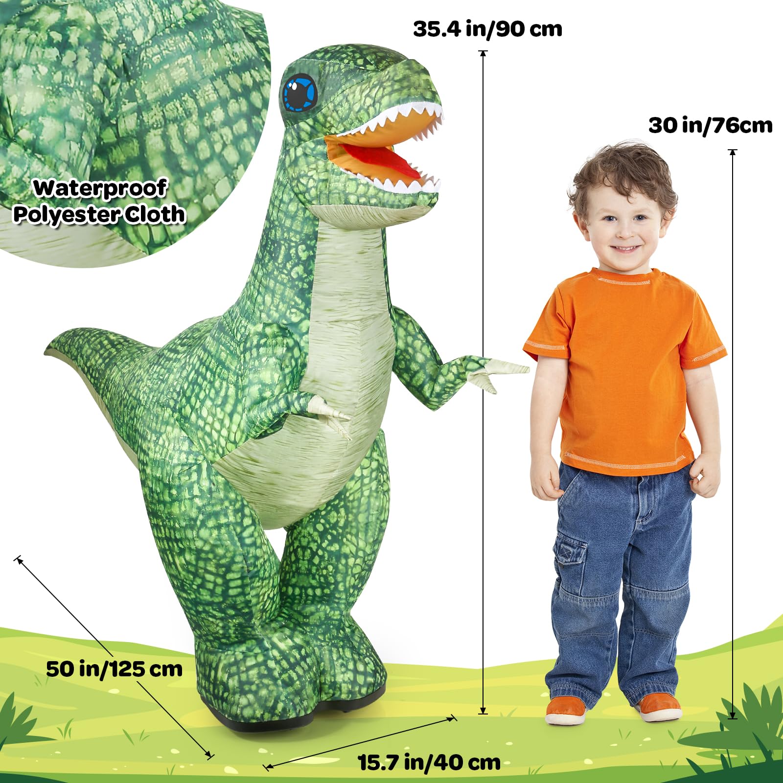 Foto 5 pulgar | Juguete Inflable De Dinosaurio Yerloa Con Control Remoto De 2,4 Ghz Para Niños - Venta Internacional.