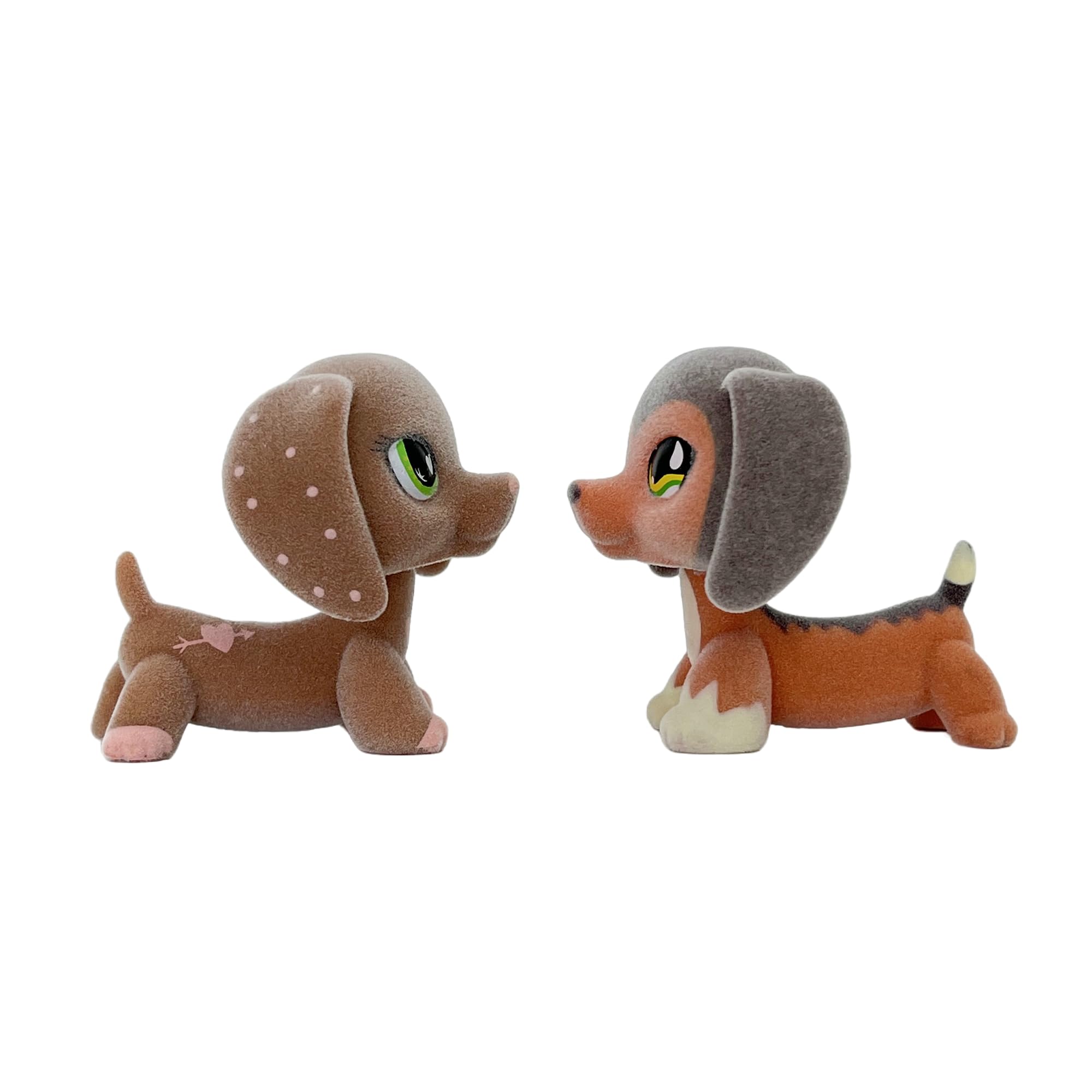 Foto 5 pulgar | Figuras De Perro Salchicha Flocado De Juguete, 5 Cm, 2 Unidades Para Niños - Venta Internacional.