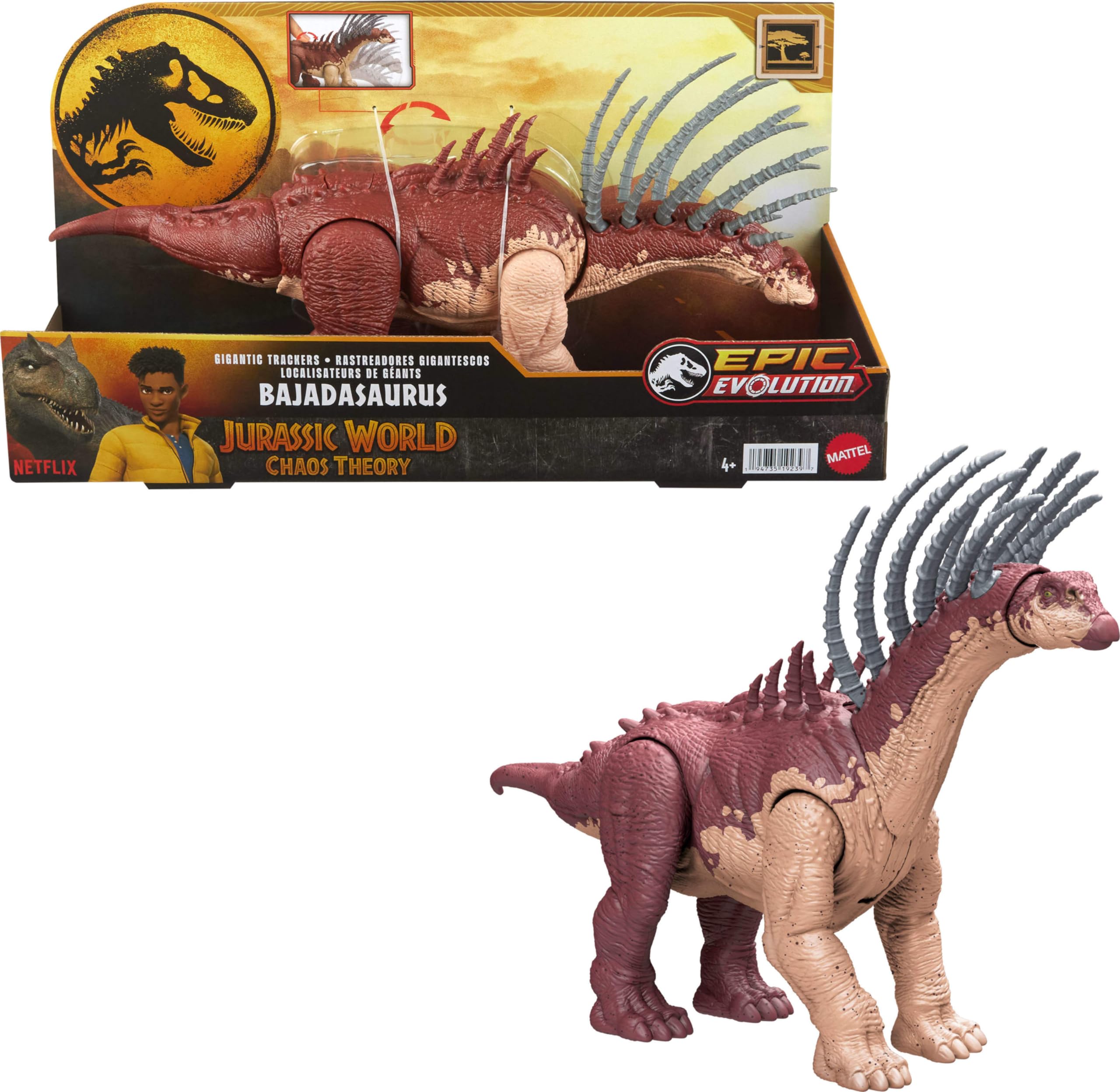 Foto 2 pulgar | Dinosaurio Mattel Jurassic World Gigantic Trackers Bajadasaurus - Venta Internacional
