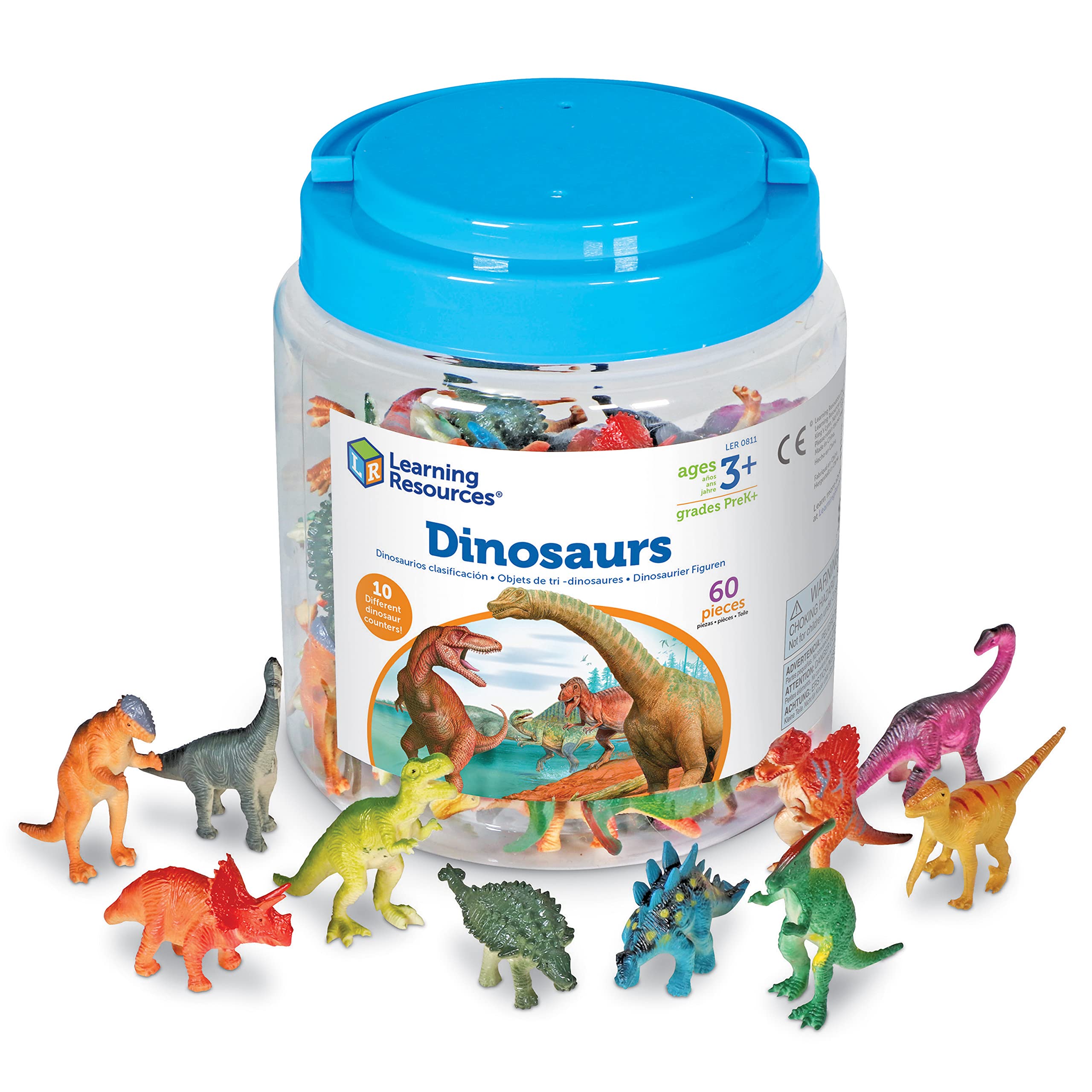 Foto 2 pulgar | Juego De 60 Recursos De Aprendizaje Dinosaur Counters Para Niños Mayores De 3 Años - Venta Internacional.