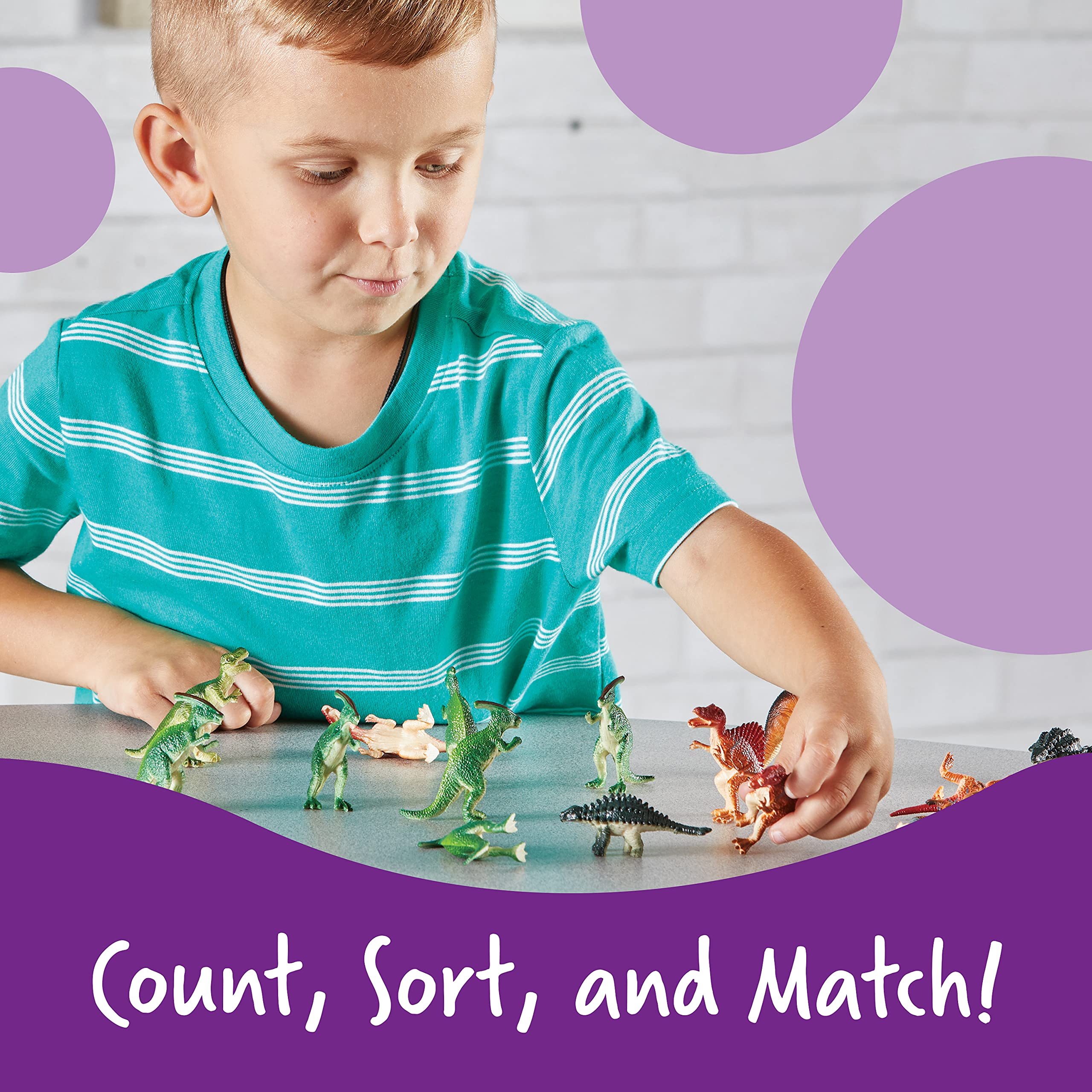 Foto 4 pulgar | Juego De 60 Recursos De Aprendizaje Dinosaur Counters Para Niños Mayores De 3 Años - Venta Internacional.