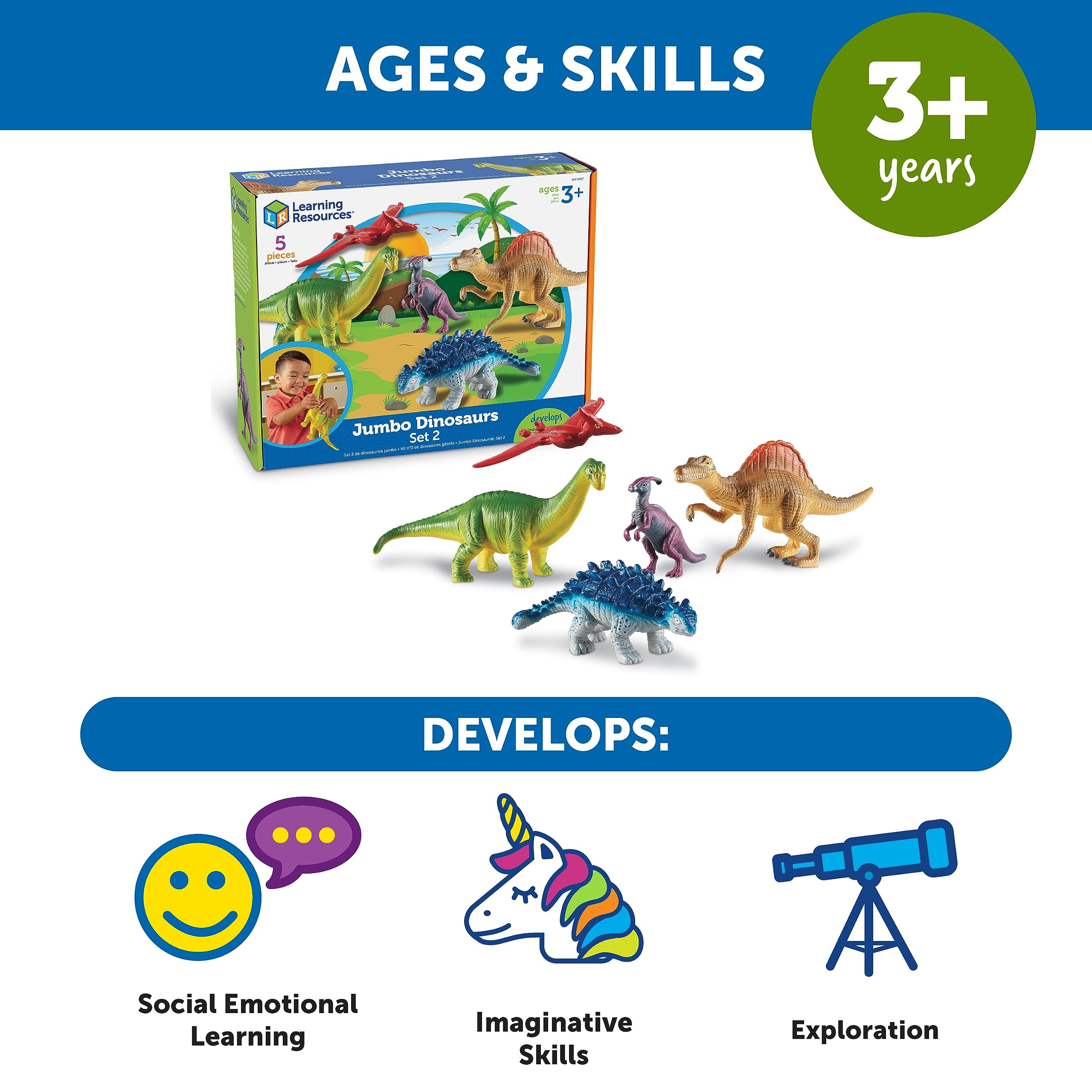 Foto 6 pulgar | Figura De Acción Con Forma De Dinosaurio, Juguetes, Recursos De Aprendizaje, Juego Jumbo, 5 - Venta Internacional.