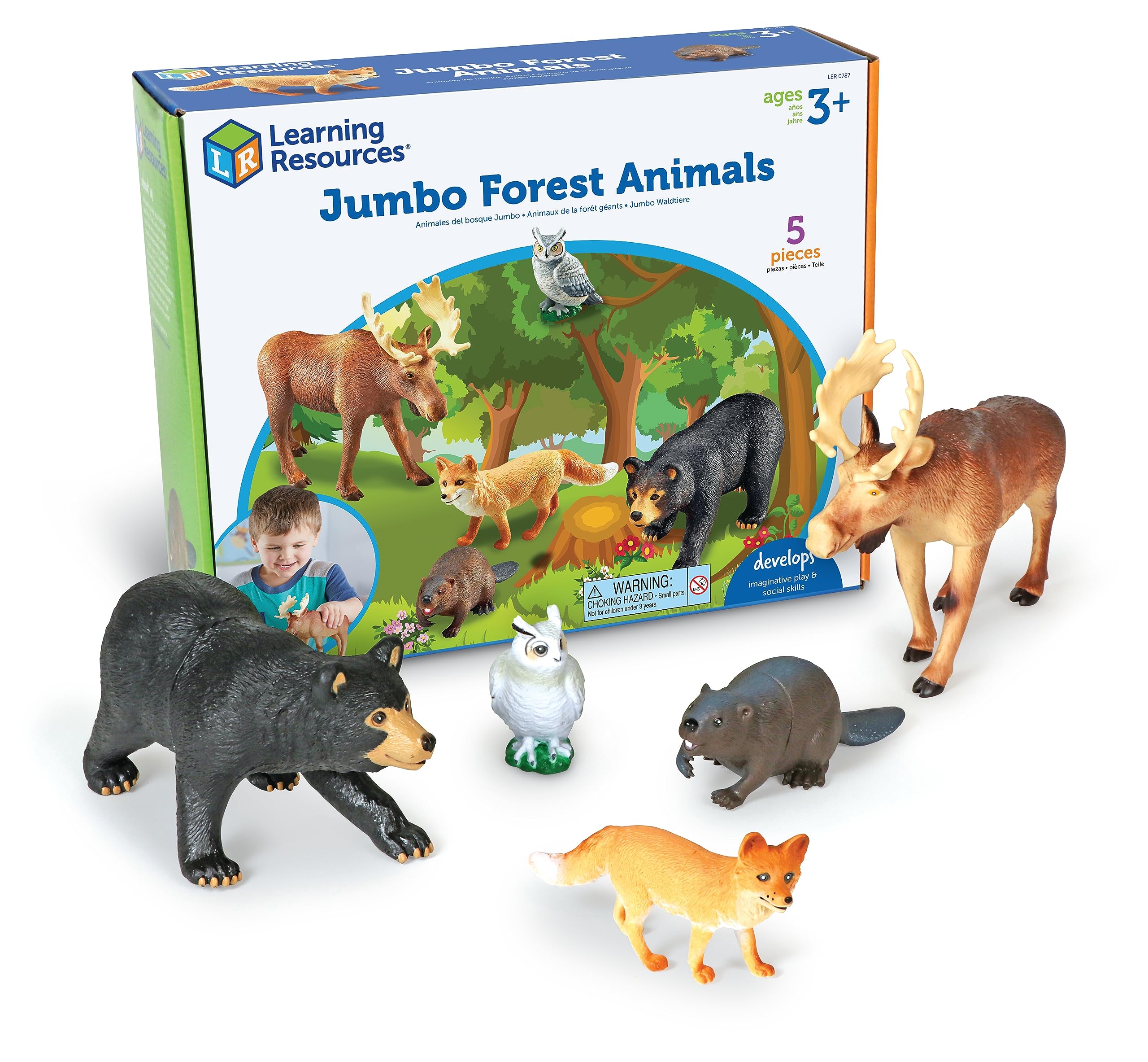 Foto 1 | Recursos De Aprendizaje De Animales De Juego Simulado Jumbo Forest Durante Más De 3 Años - Venta Internacional.