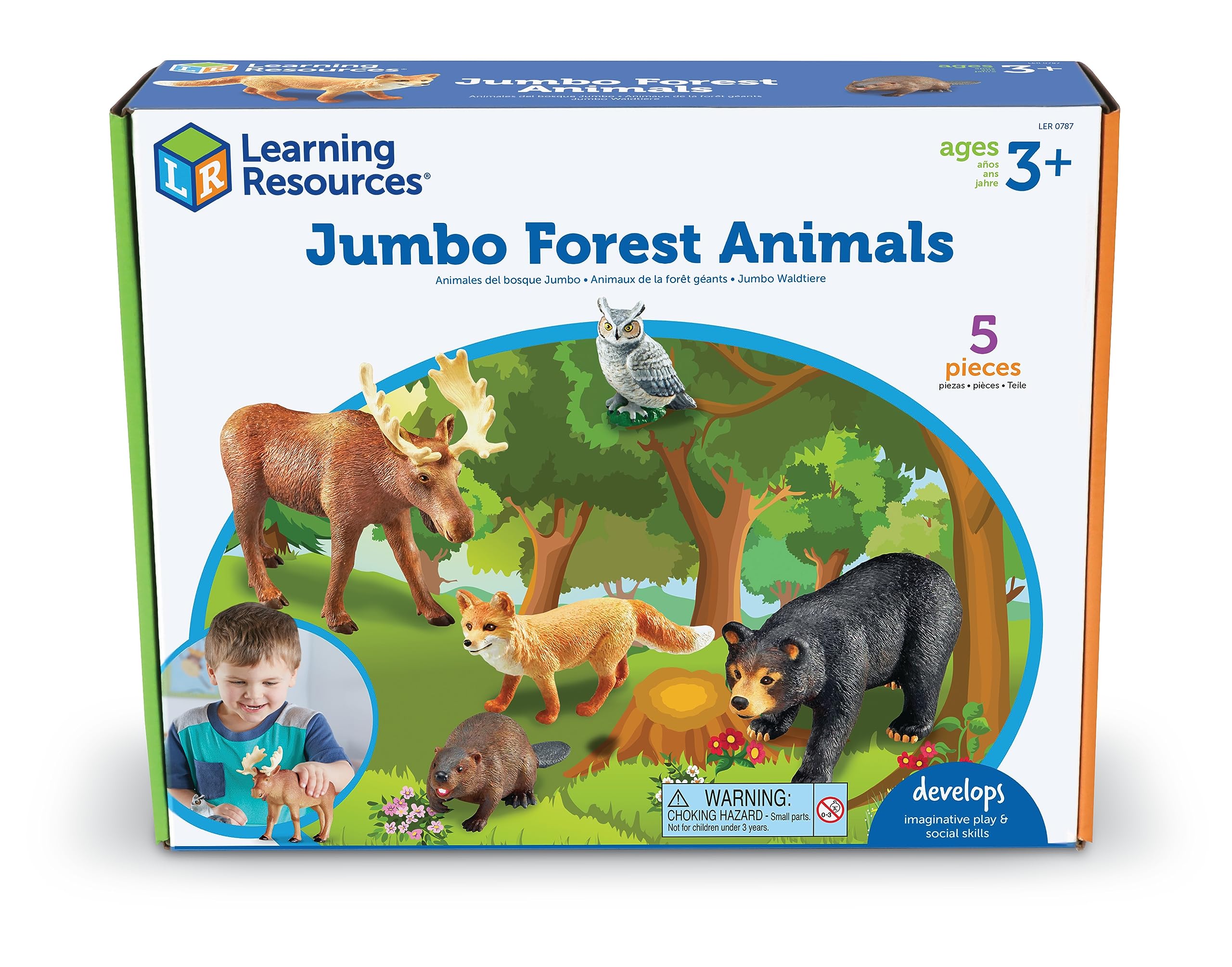 Foto 8 pulgar | Recursos De Aprendizaje De Animales De Juego Simulado Jumbo Forest Durante Más De 3 Años - Venta Internacional.