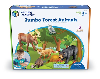 Foto 7 | Recursos De Aprendizaje De Animales De Juego Simulado Jumbo Forest Durante Más De 3 Años - Venta Internacional.