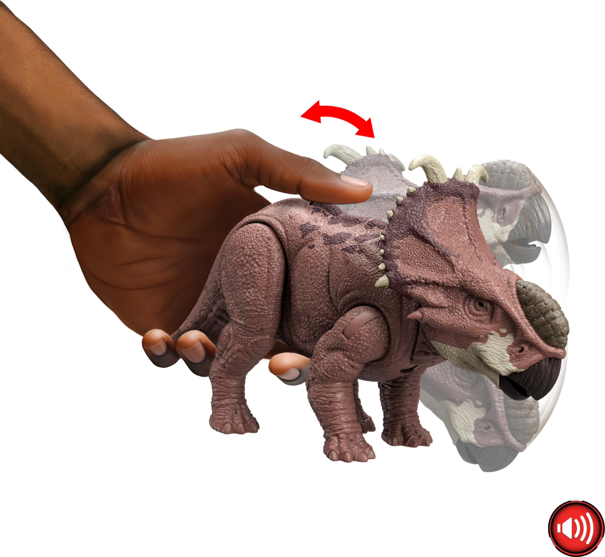 Foto 4 pulgar | Figura de Dinosaurio Jurassic World Wild Roar Pachyrhinosaurus - Venta Internacional