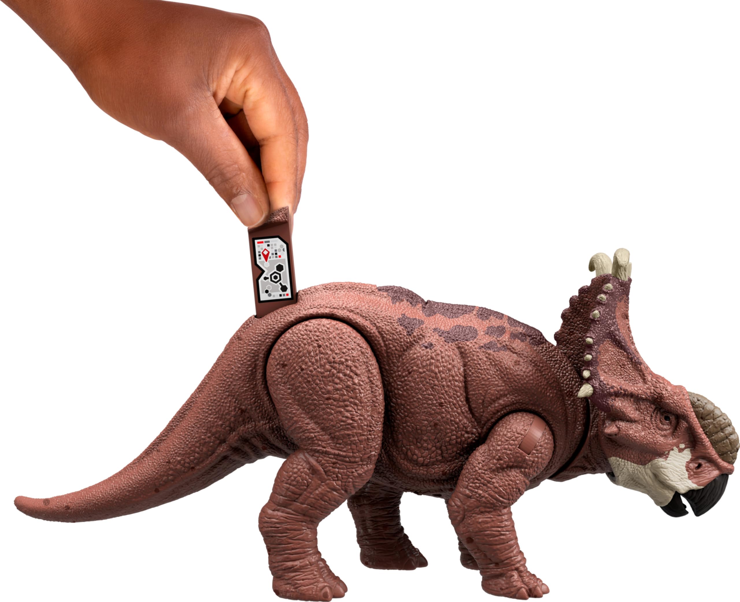 Foto 5 | Figura de Dinosaurio Jurassic World Wild Roar Pachyrhinosaurus - Venta Internacional