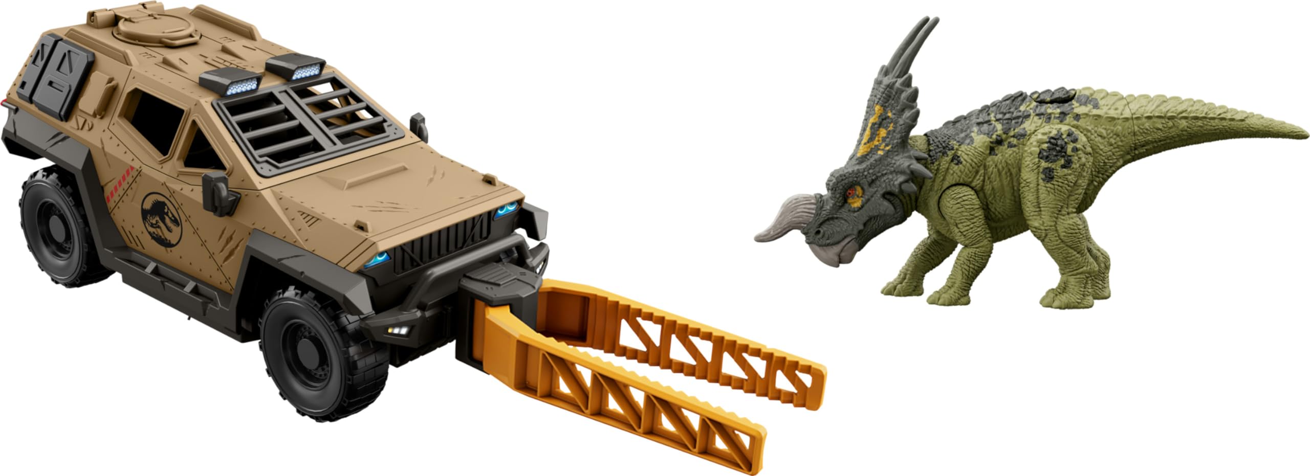 Set De Juguetes Mattel Jurassic World Truck & Einiosaurus Dinosaur - Venta Internacional.