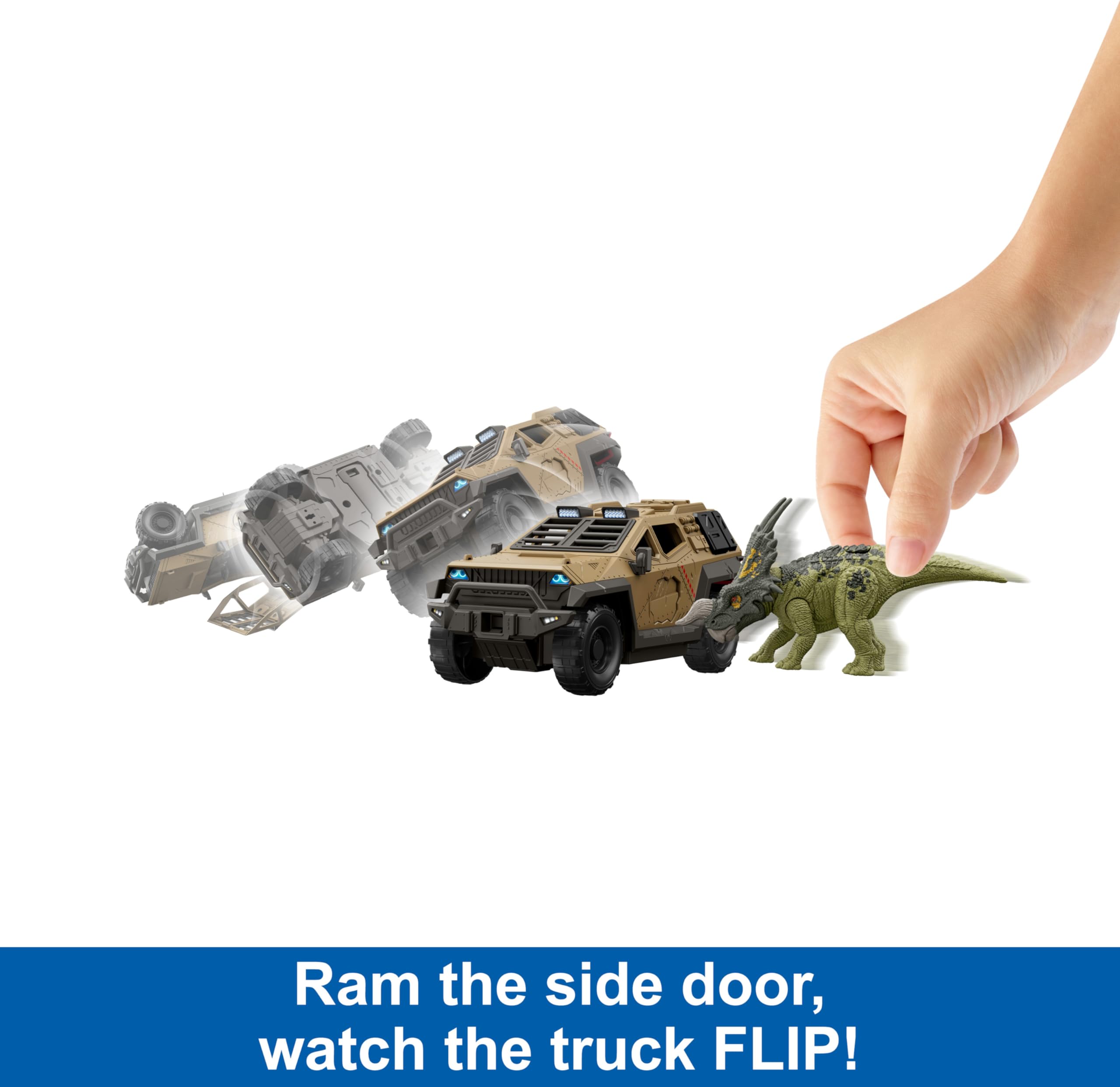 Foto 4 pulgar | Set De Juguetes Mattel Jurassic World Truck & Einiosaurus Dinosaur - Venta Internacional.