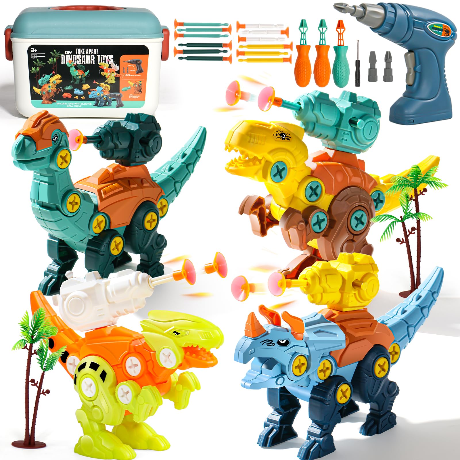 Foto 2 pulgar | Juguete Educativo Take Apart Dinosaur Fajiabao Para Niños De 3 A 6 Años - Venta Internacional.