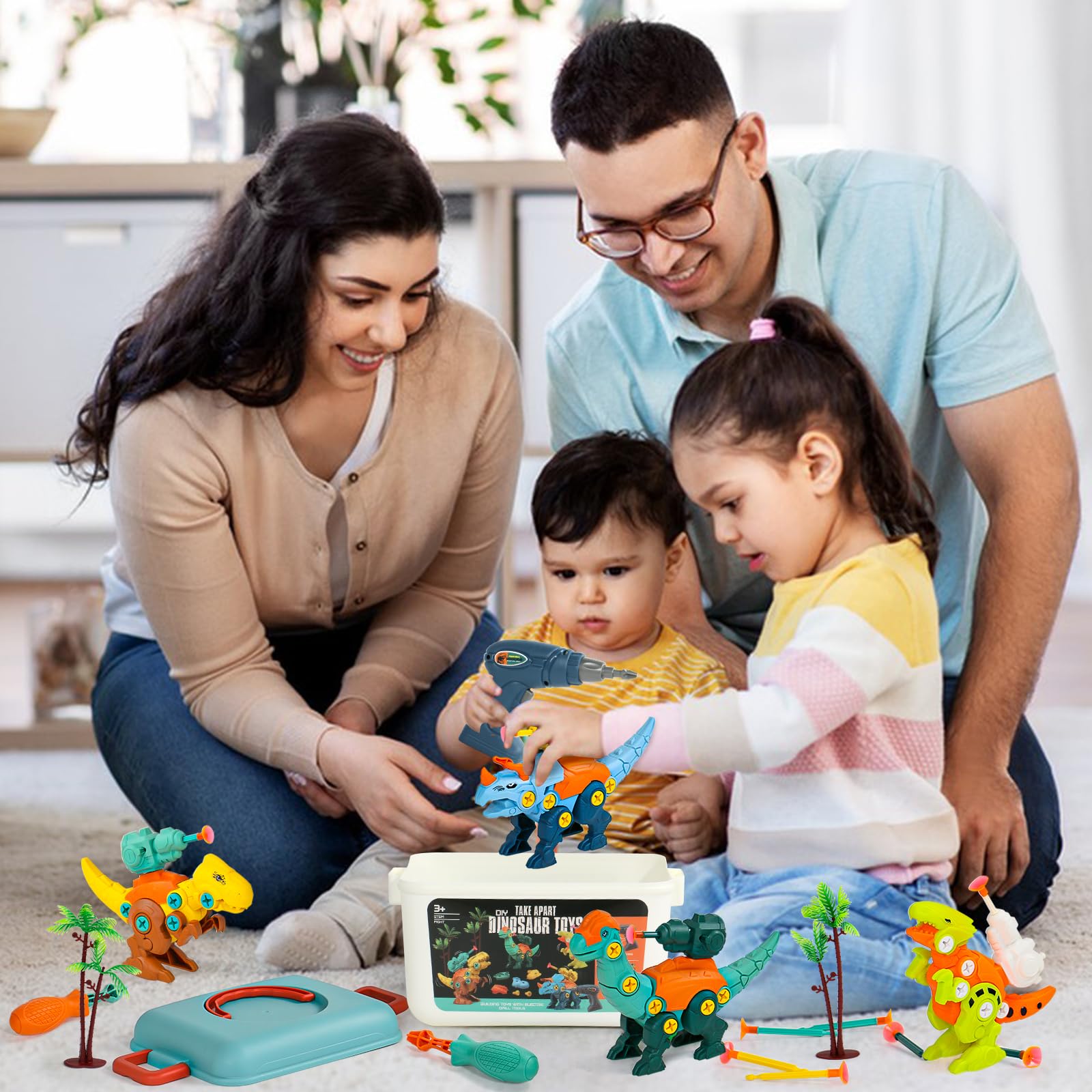 Foto 6 | Juguete Educativo Take Apart Dinosaur Fajiabao Para Niños De 3 A 6 Años - Venta Internacional.