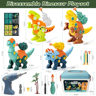 Foto 7 | Juguete Educativo Take Apart Dinosaur Fajiabao Para Niños De 3 A 6 Años - Venta Internacional.