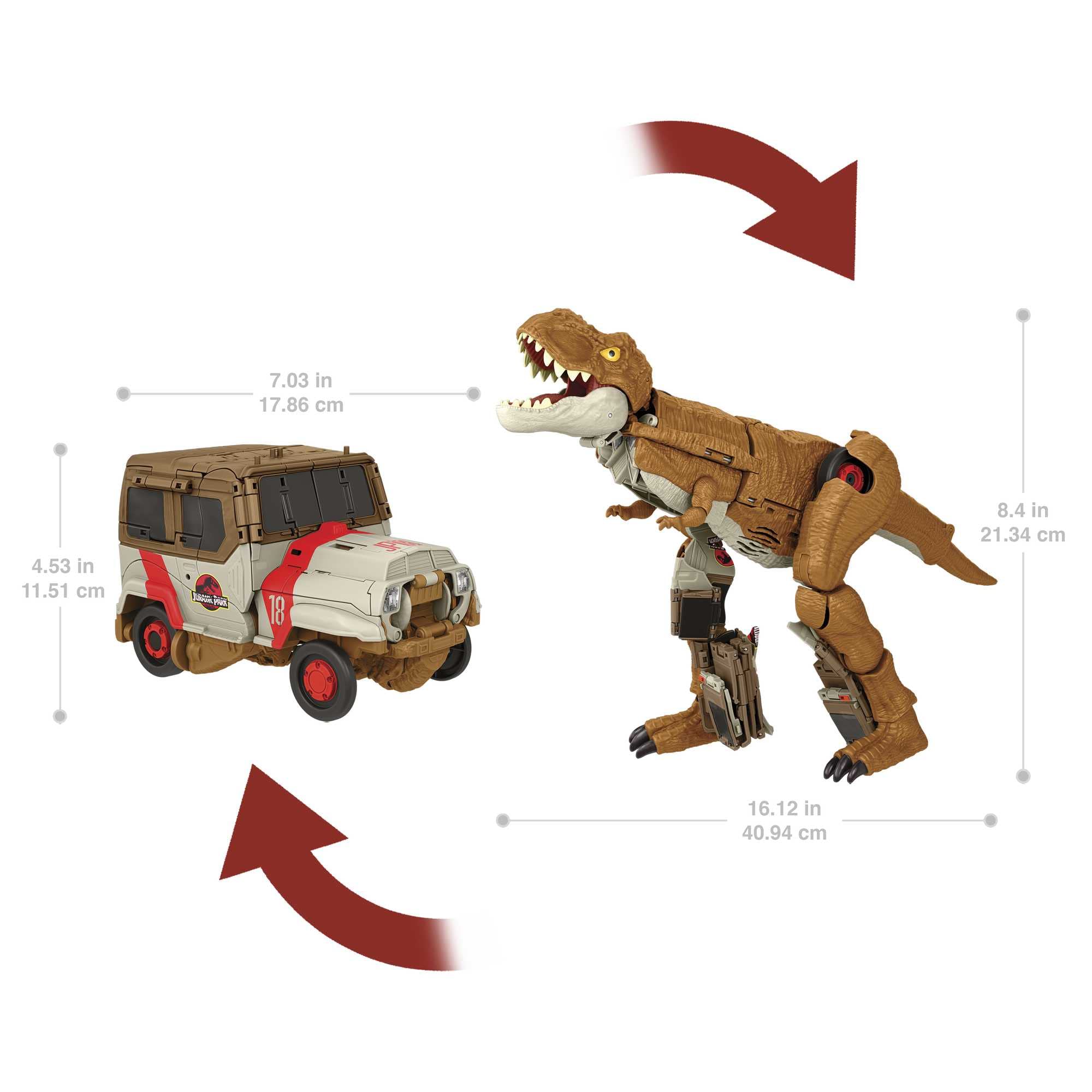 Foto 4 pulgar | T-rex 2 En 1 De Toy Mattel Jurassic World Fierce Changers - Venta Internacional.