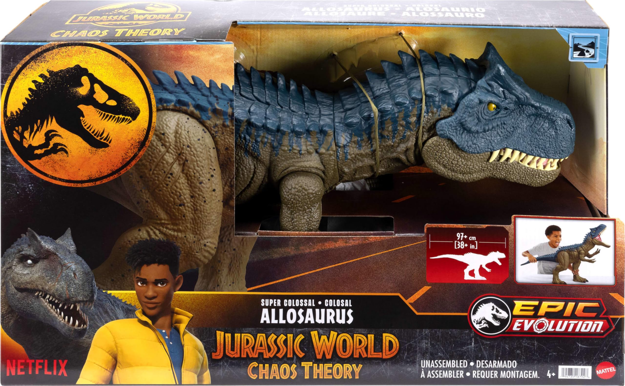 Foto 7 pulgar | Figura De Acción Mattel Jurassic World Super Colossal Allosaurus - Venta Internacional.