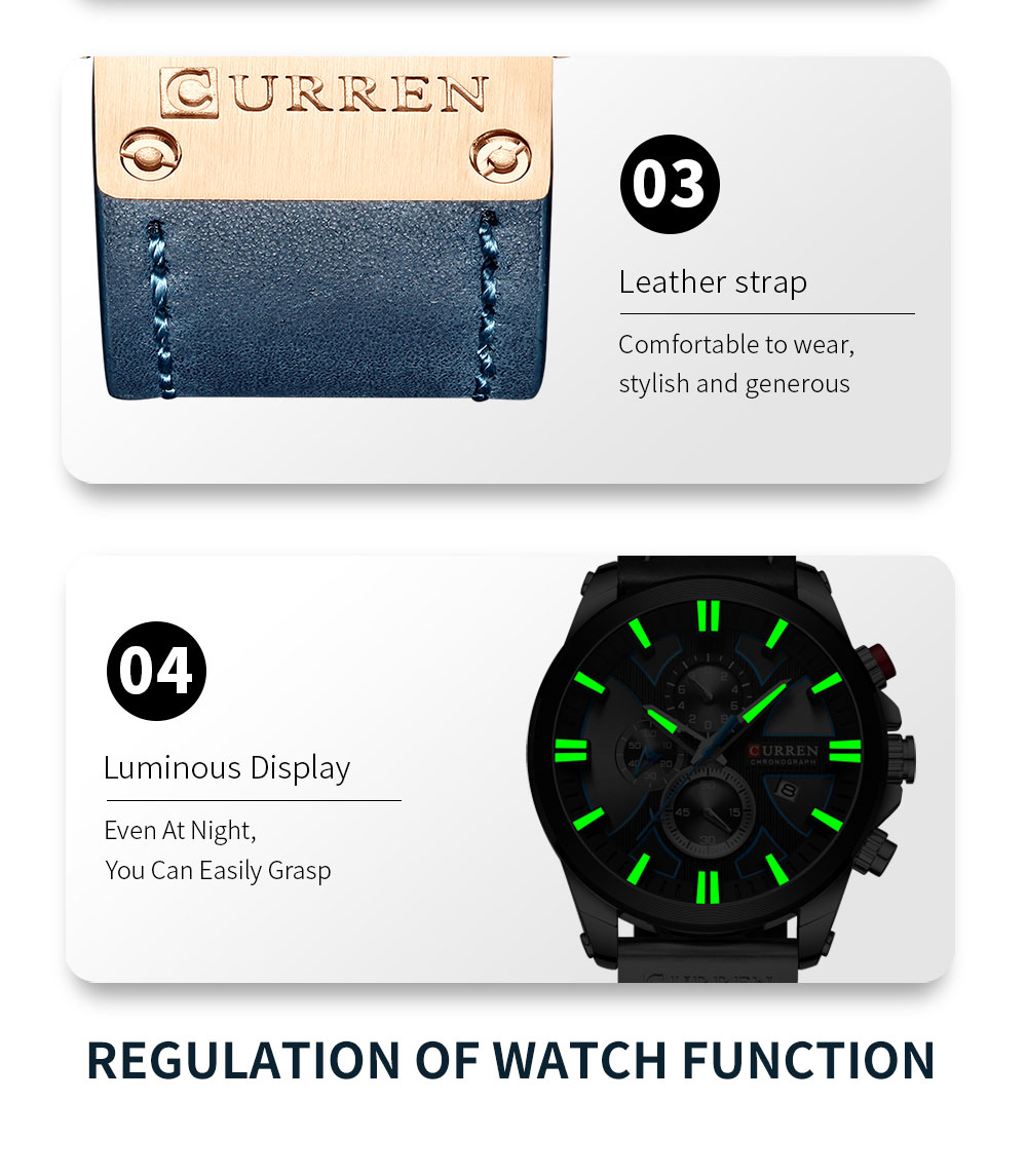 Foto 4 | Reloj Curren Technos 8346 Para Hombre Con Esfera Azul Y Carcasa De 49 Mm - Venta Internacional.