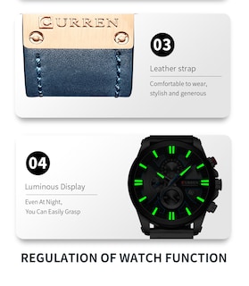 Foto 4 | Reloj Curren Technos 8346 Para Hombre Con Esfera Azul Y Carcasa De 49 Mm - Venta Internacional.