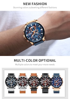 Foto 5 | Reloj Curren Technos 8346 Para Hombre Con Esfera Azul Y Carcasa De 49 Mm - Venta Internacional.