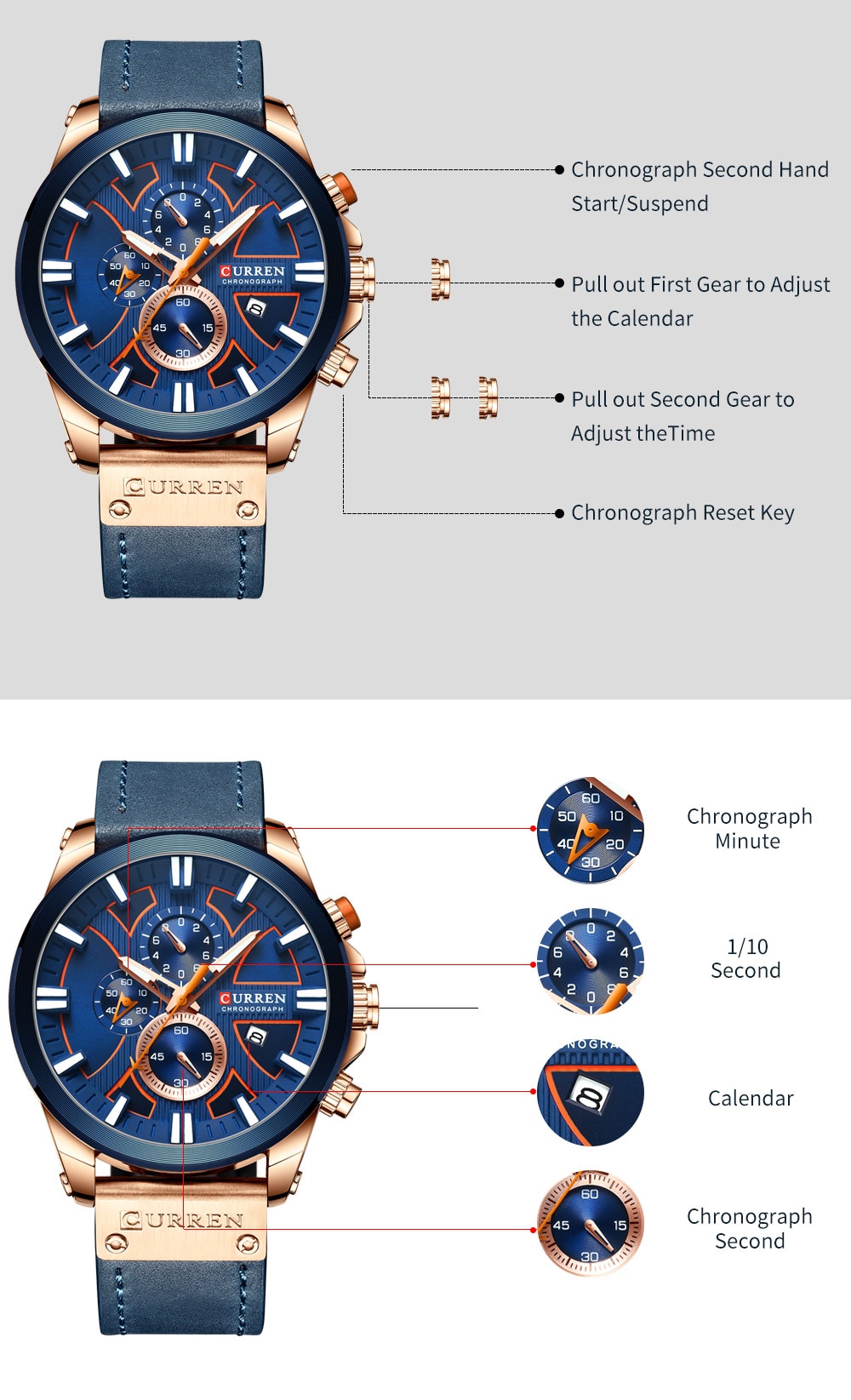Foto 7 pulgar | Reloj Curren Technos 8346 Para Hombre Con Esfera Azul Y Carcasa De 49 Mm - Venta Internacional.