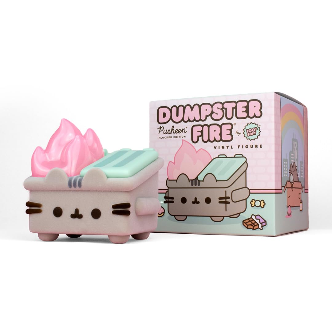 Foto 2 pulgar | Figura De Vinilo 100% Suave Pusheen Dumpster Fire Con Cuerpo Flocado - Venta Internacional.