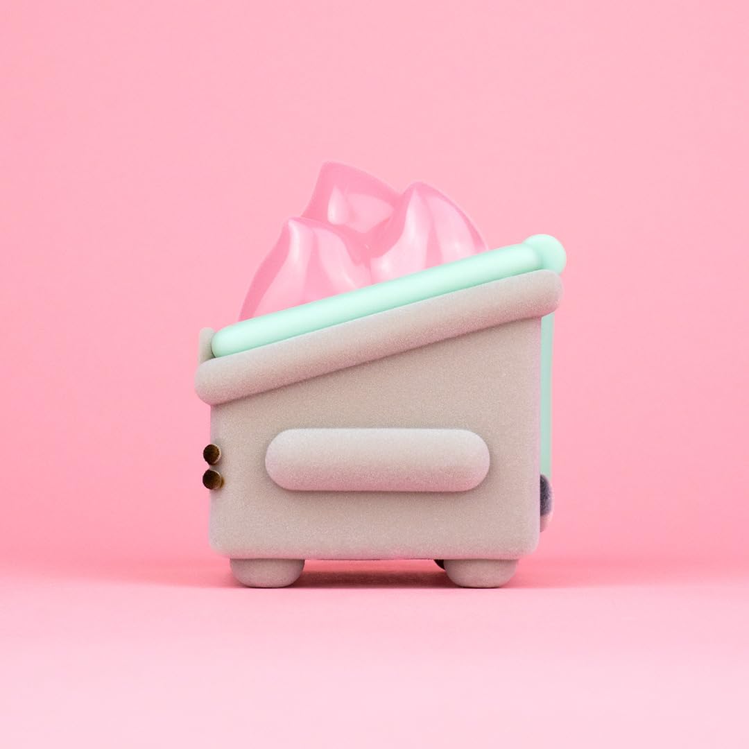 Foto 6 pulgar | Figura De Vinilo 100% Suave Pusheen Dumpster Fire Con Cuerpo Flocado - Venta Internacional.
