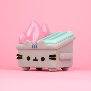 Foto 6 | Figura De Vinilo 100% Suave Pusheen Dumpster Fire Con Cuerpo Flocado - Venta Internacional.