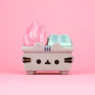 Foto 7 | Figura De Vinilo 100% Suave Pusheen Dumpster Fire Con Cuerpo Flocado - Venta Internacional.