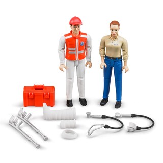 Foto 1 | Set De Figuras Bruder Bworld Ambulance Toy Con Mujer Y Paramédico - Venta Internacional.