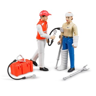 Foto 3 | Set De Figuras Bruder Bworld Ambulance Toy Con Mujer Y Paramédico - Venta Internacional.
