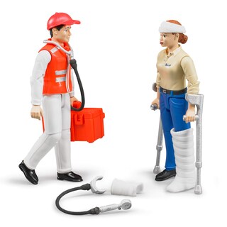 Foto 4 | Set De Figuras Bruder Bworld Ambulance Toy Con Mujer Y Paramédico - Venta Internacional.