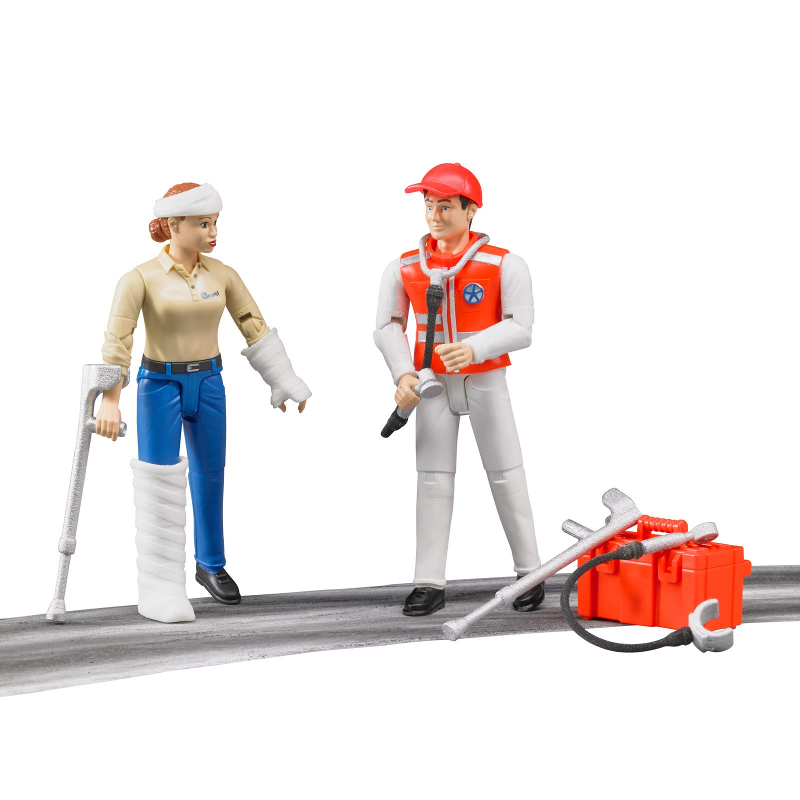 Foto 6 pulgar | Set De Figuras Bruder Bworld Ambulance Toy Con Mujer Y Paramédico - Venta Internacional.