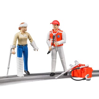 Foto 5 | Set De Figuras Bruder Bworld Ambulance Toy Con Mujer Y Paramédico - Venta Internacional.