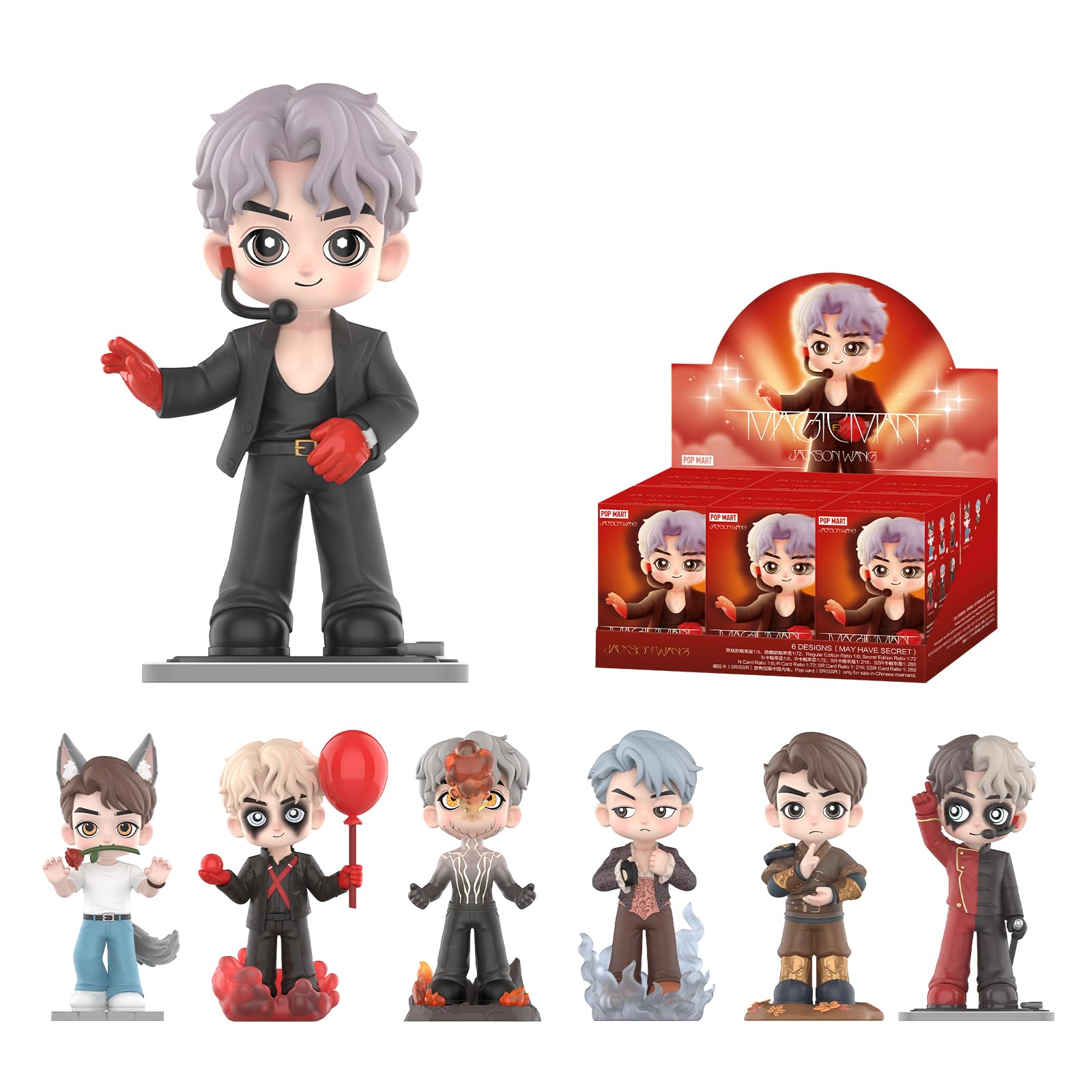 Foto 2 pulgar | Set de 6 Piezas de la Serie Figure Pop Mart Jackson Wang Magic Man - Venta Internacional