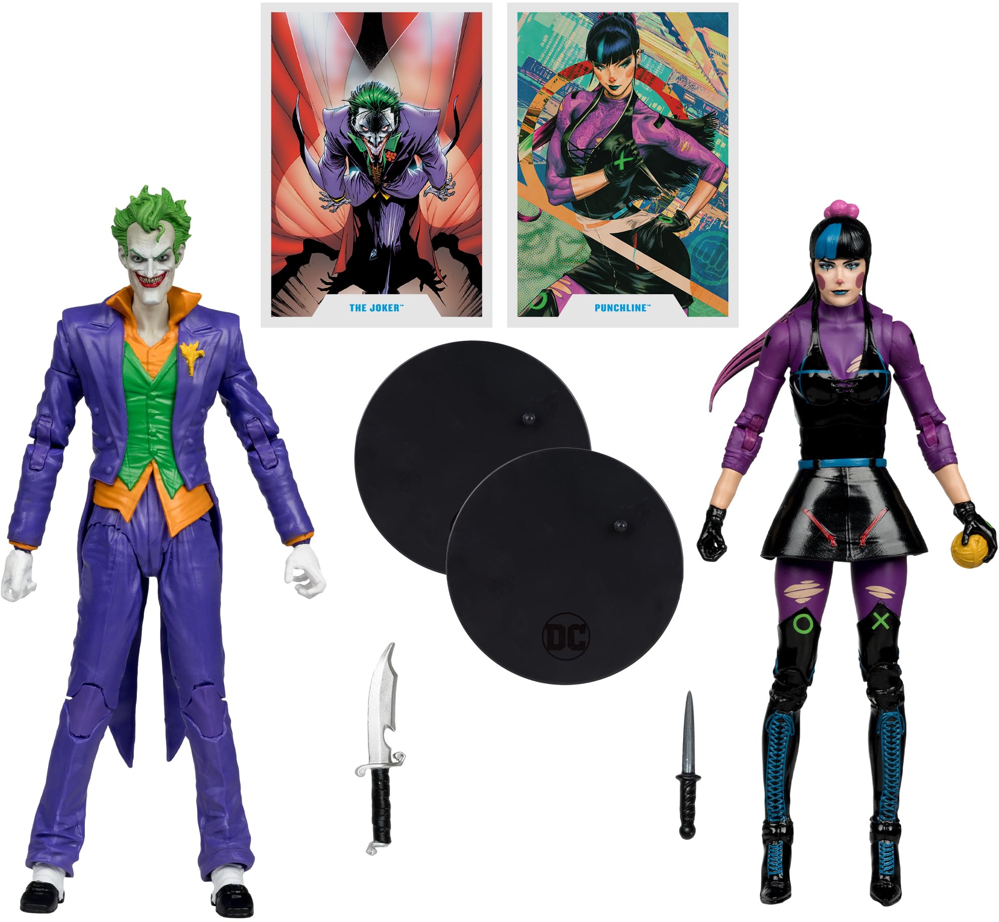 Foto 2 pulgar | Pack De 2 Figuras De Acción Mcfarlane Toys Dc Multiverse Joker - Venta Internacional.
