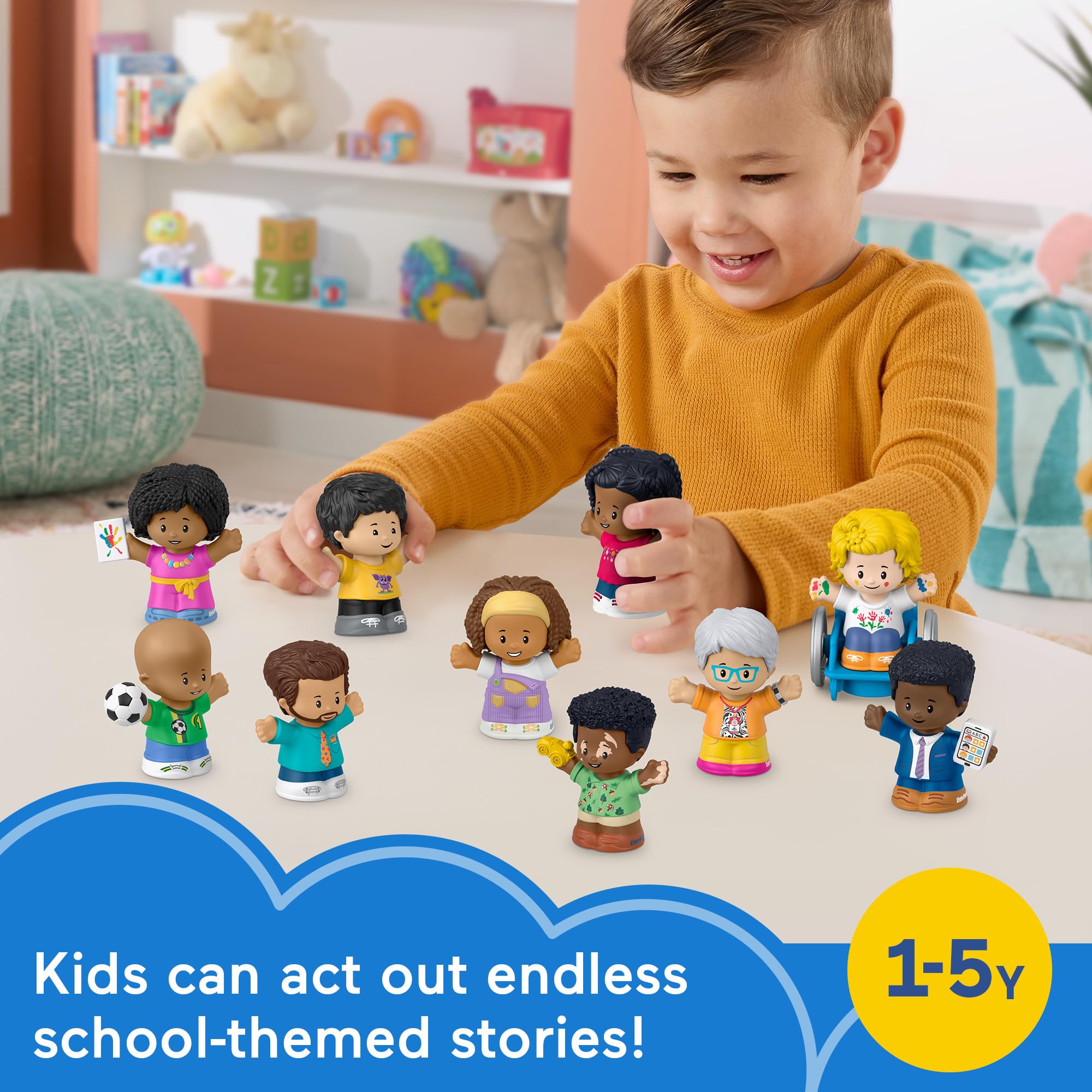 Foto 2 | Set De Juguetes Fisher-price Little People Classroom, 10 Figuras De 1 Año O Más - Venta Internacional.