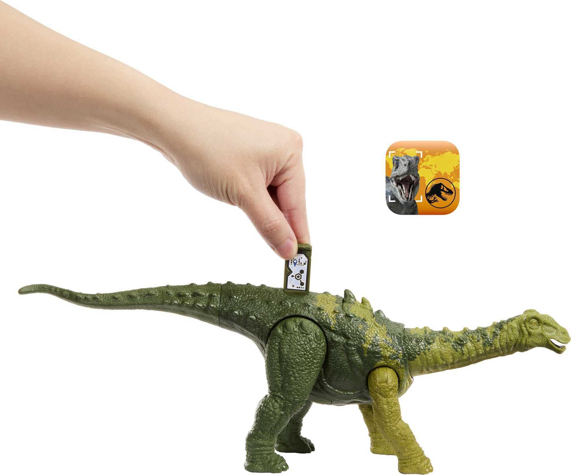 Foto 4 pulgar | Dinosaurio De Juguete Mattel Jurassic World Wild Roar Nigersaurus - Venta Internacional.