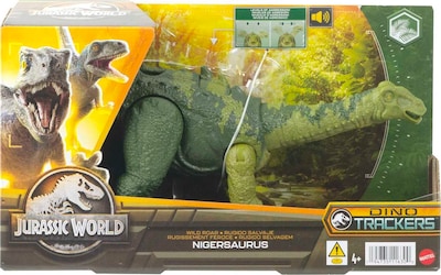 Foto 6 | Dinosaurio De Juguete Mattel Jurassic World Wild Roar Nigersaurus - Venta Internacional.