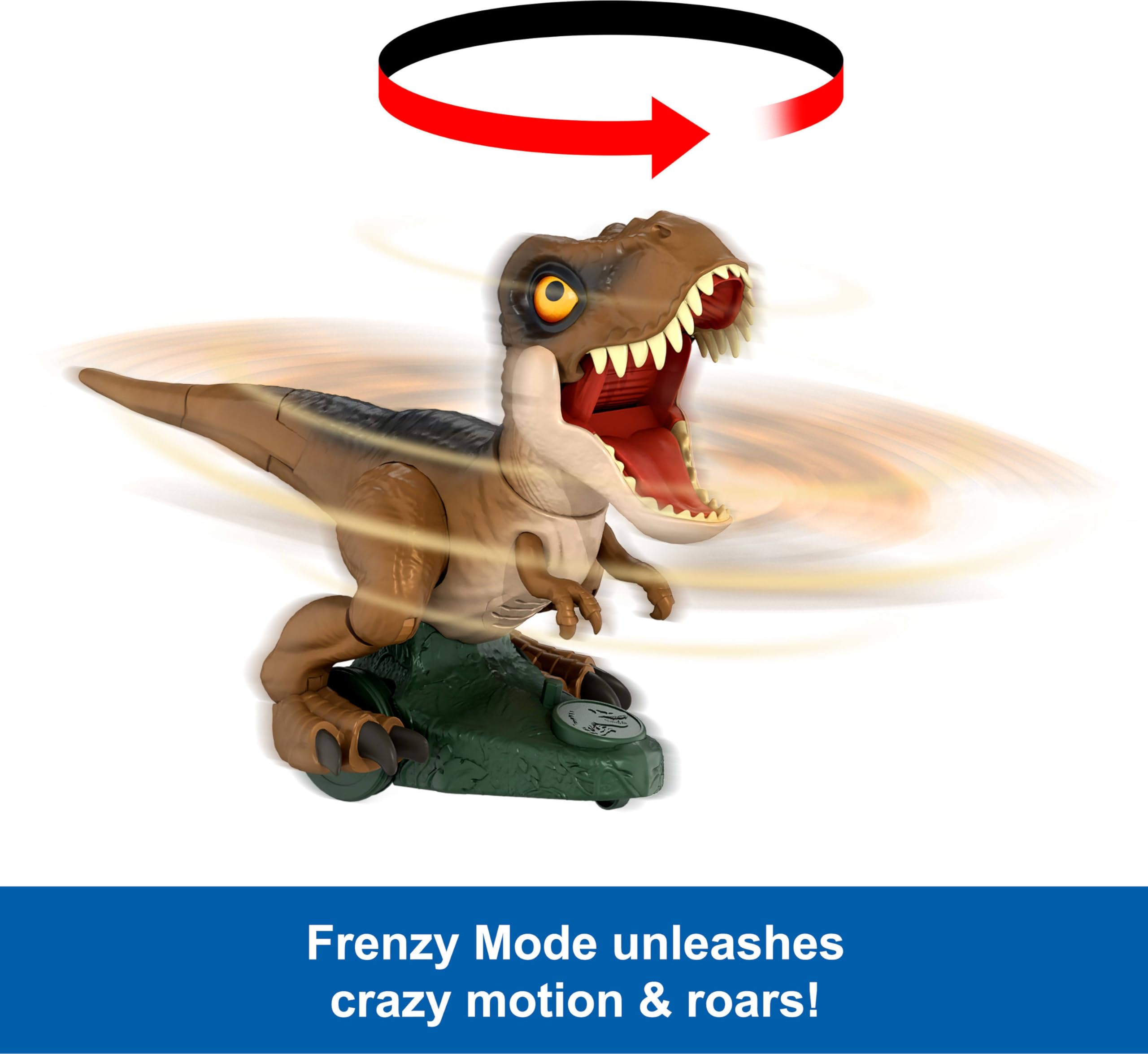 Foto 5 pulgar | Juguete De Dinosaurio Rc Mattel Jurassic World Roarin' Frenzy T Rex - Venta Internacional.