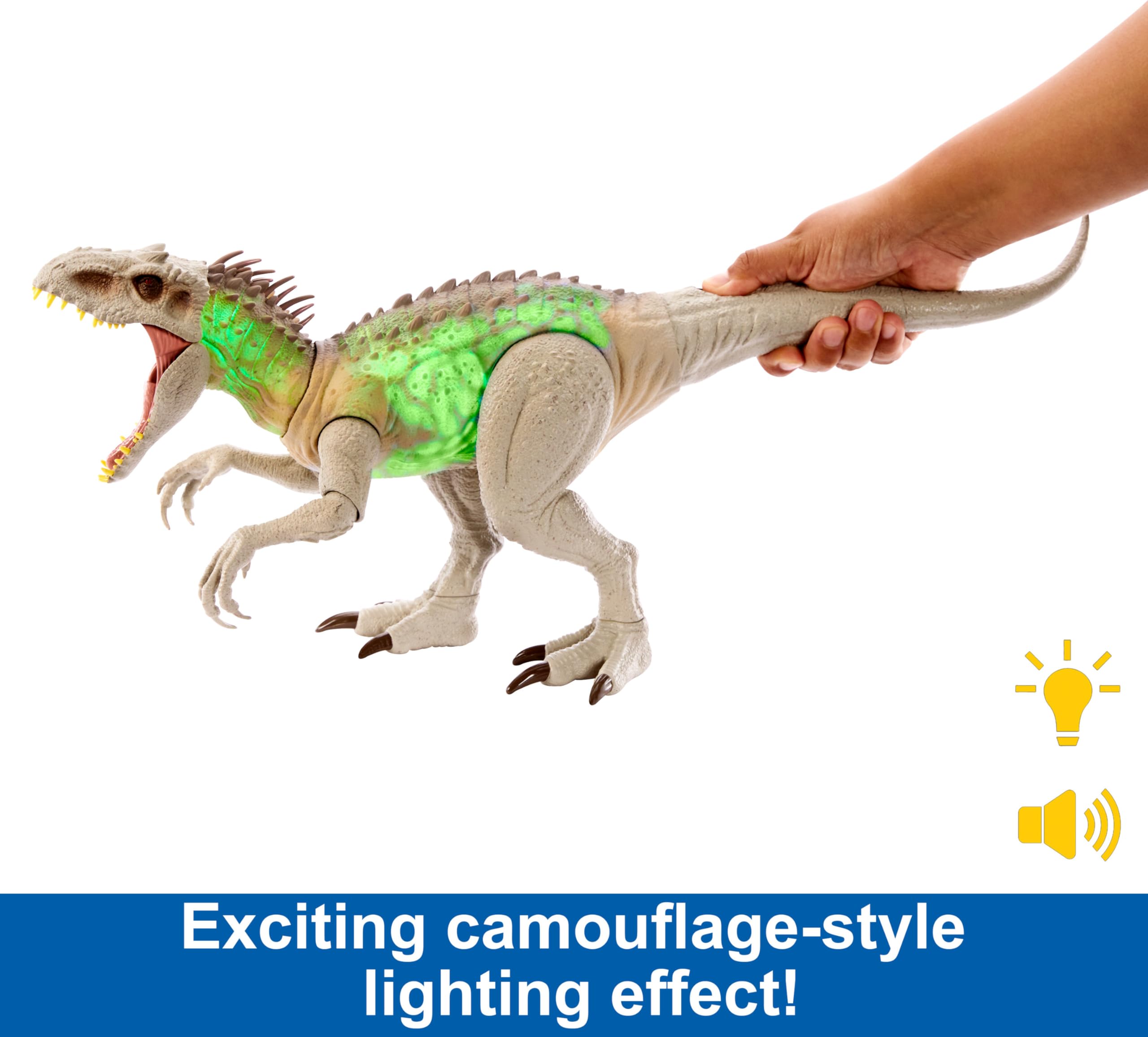 Foto 3 | Juguete De Dinosaurio Mattel Jurassic World Indominus Rex De 53 Cm Con Luces - Venta Internacional.