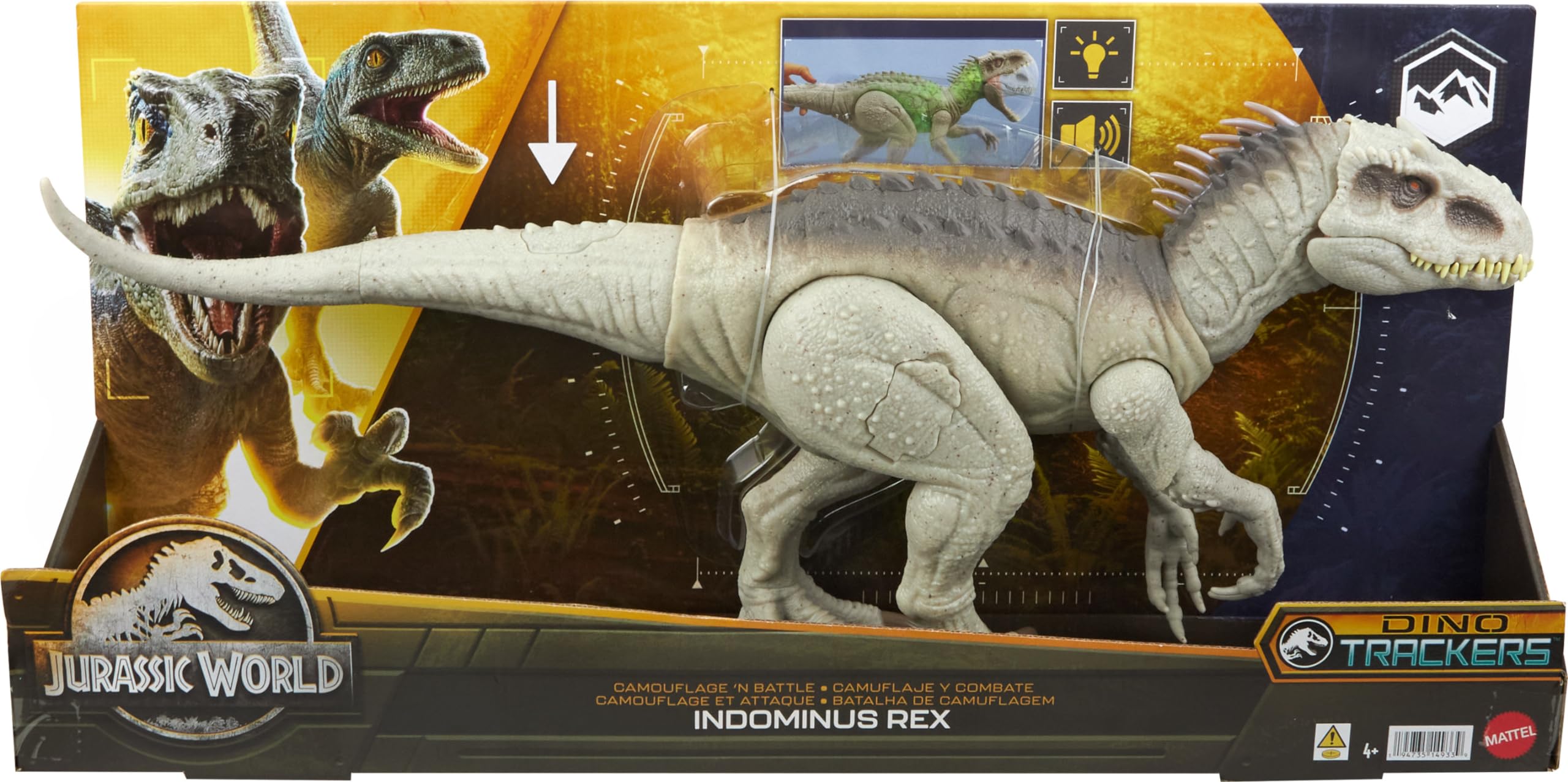 Foto 7 pulgar | Juguete De Dinosaurio Mattel Jurassic World Indominus Rex De 53 Cm Con Luces - Venta Internacional.