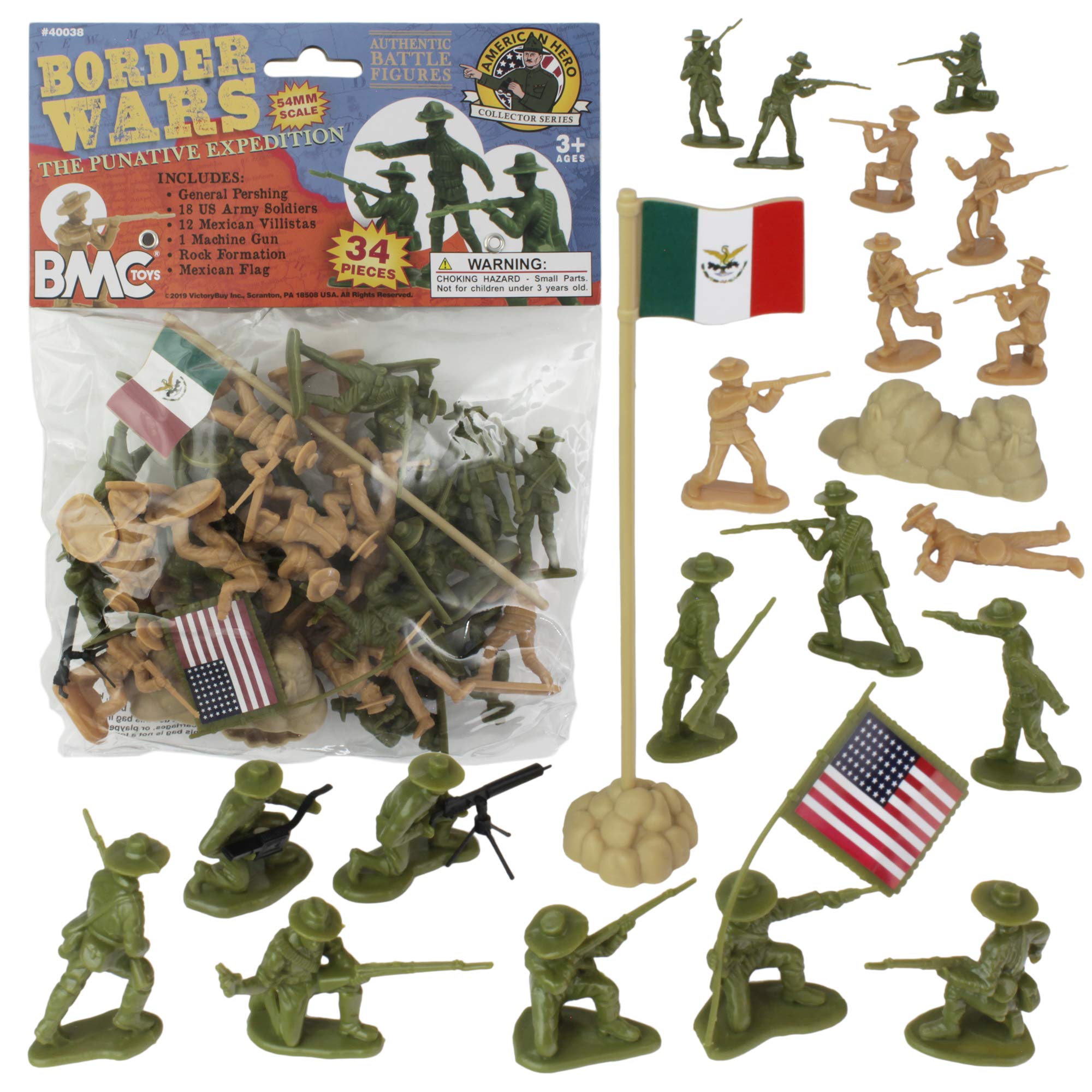 Foto 2 pulgar | Figuras De Juguete Bmc Border Wars El Ejército De Los Estados Unidos Contra Los Villanos Mexicanos - Venta Internacion