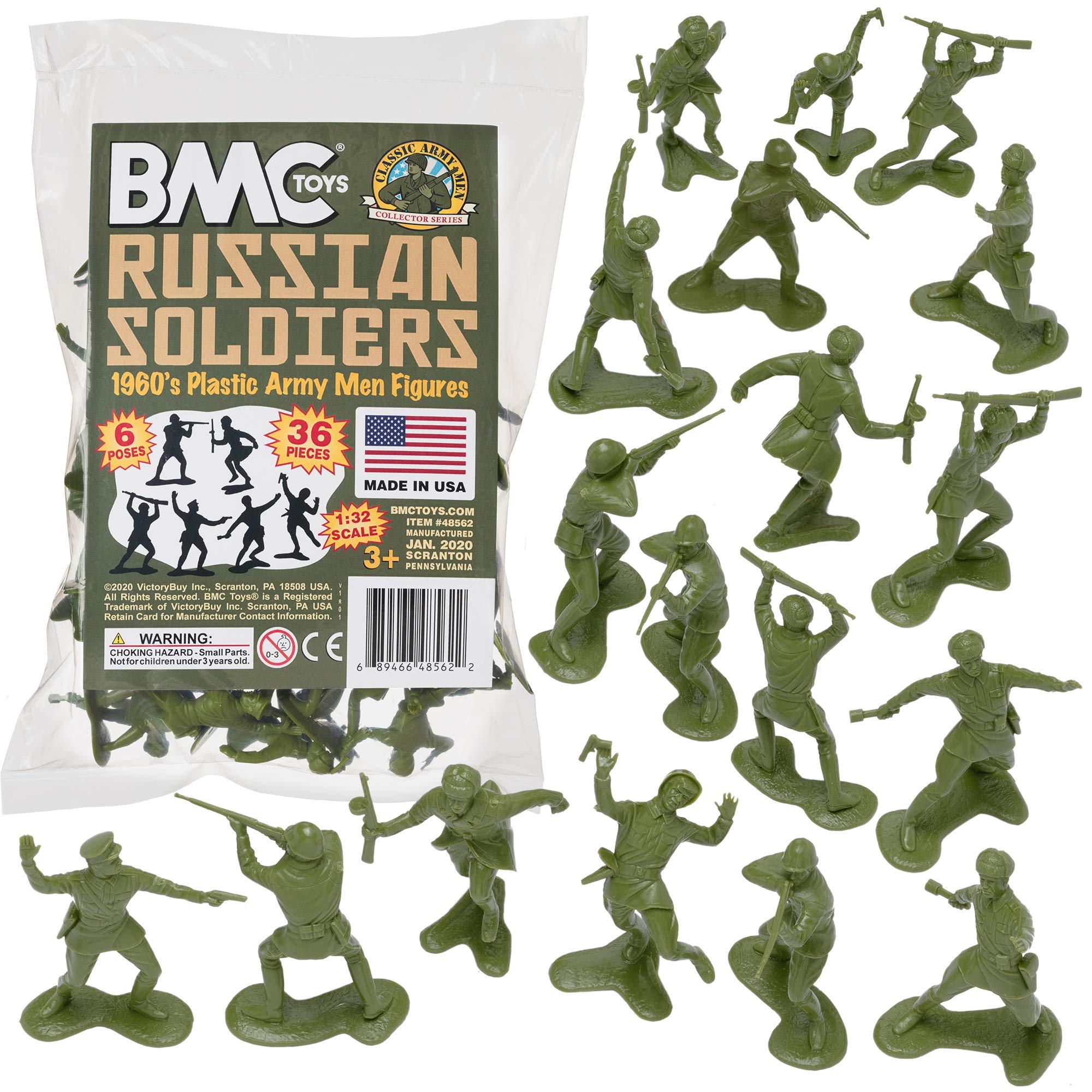 Juguete Bmc Classic Marx Russian Plastic Army Men 36 Unidades - Venta Internacional