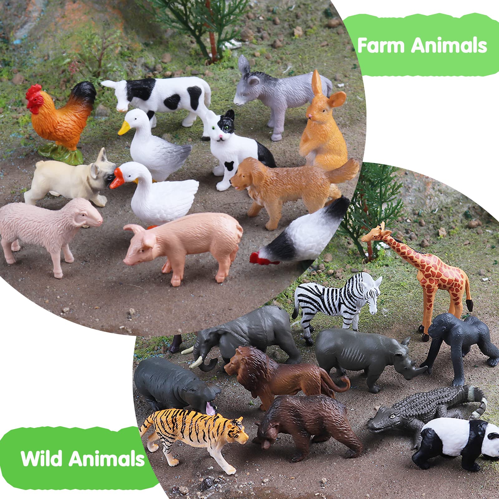 Foto 3 pulgar | Juego De Juguetes Para Animales Rcomg, 24 Unidades, Granja Y Bosque Para Niños Pequeños - Venta Internacional.